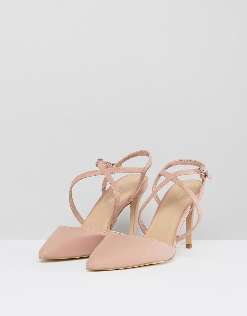 New Look Cross Strap Heeled Court Shoe in Pink Lyst UK