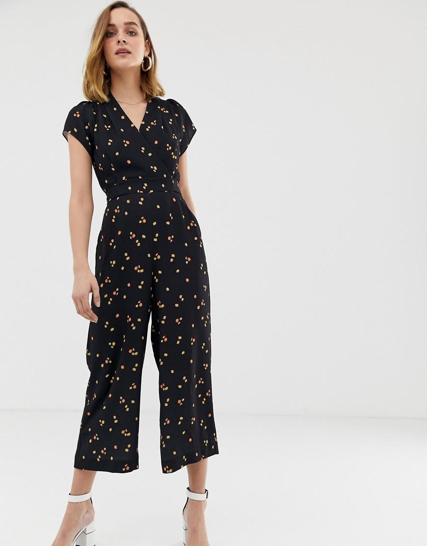 whistles micro floral jumpsuit