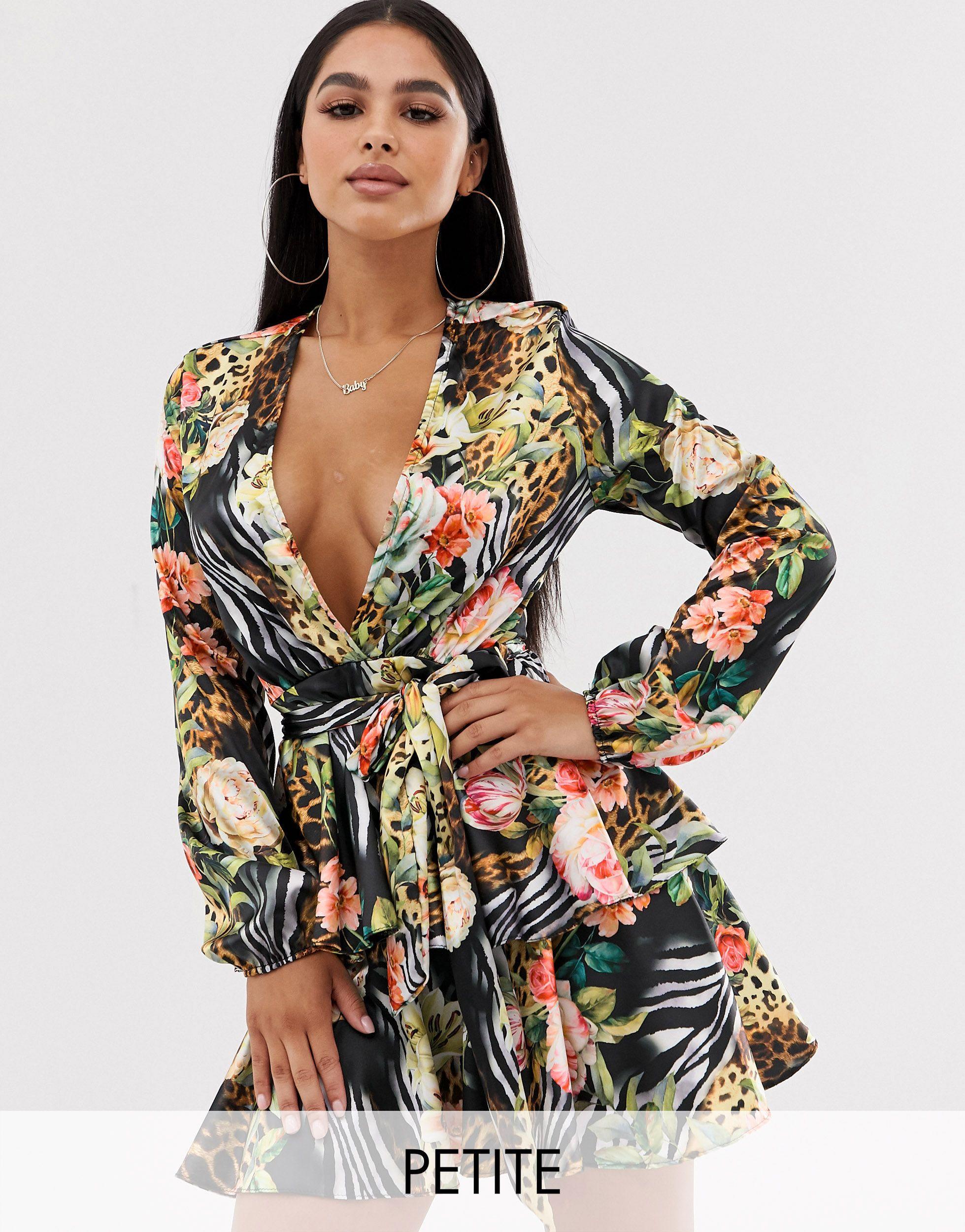 john zack plunge skater dress