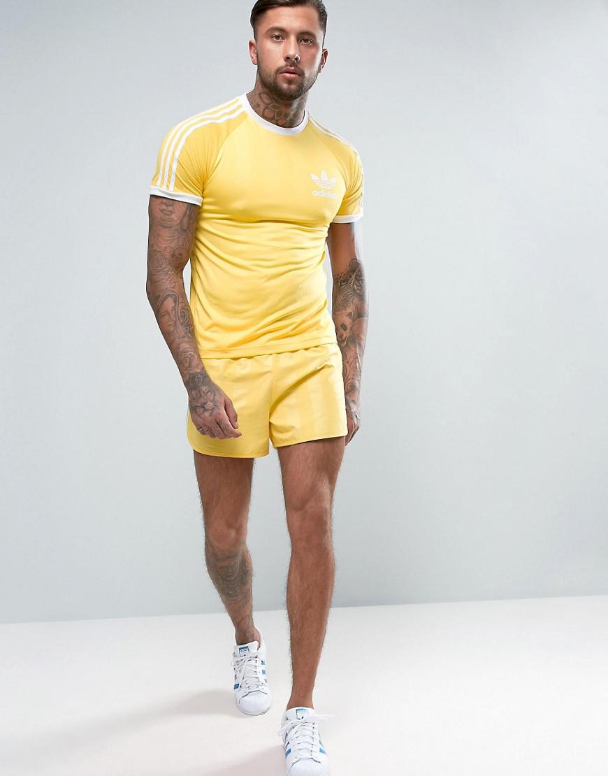 adidas Originals Synthetic Retro California T-shirt In Yellow Cf5305 for  Men - Lyst