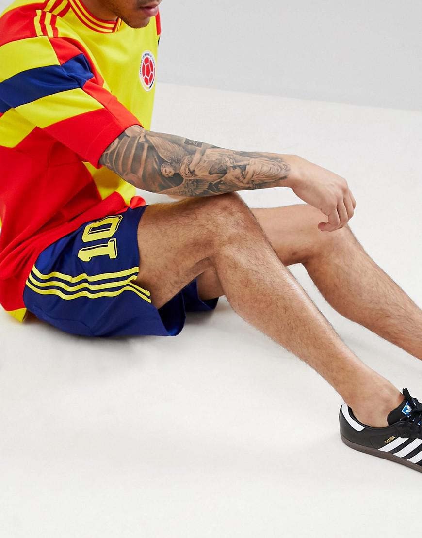 adidas Originals Retro Colombia Football Shorts In Navy Cd6969 in Blue for  Men | Lyst
