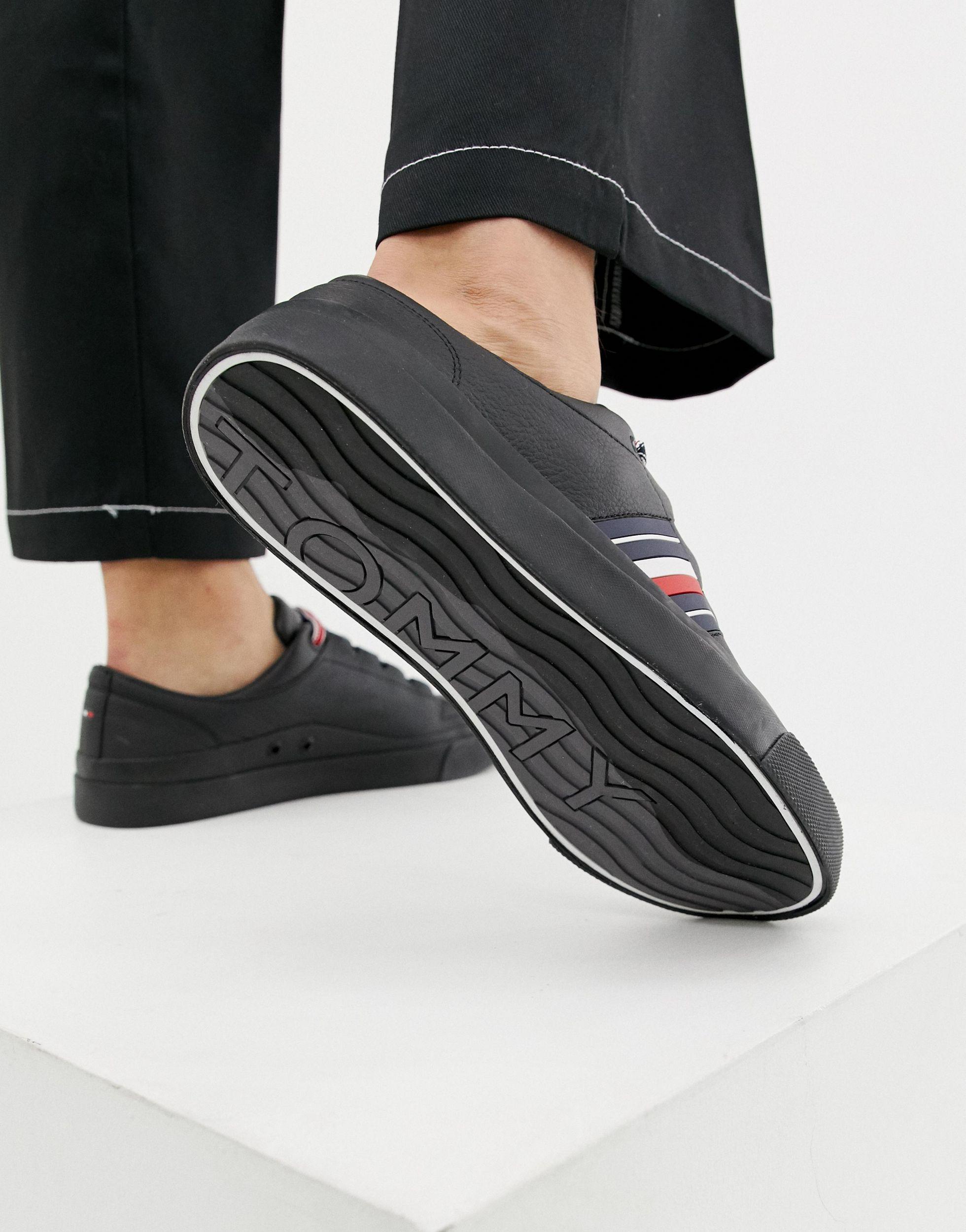 tommy hilfiger corporate leather low sneaker