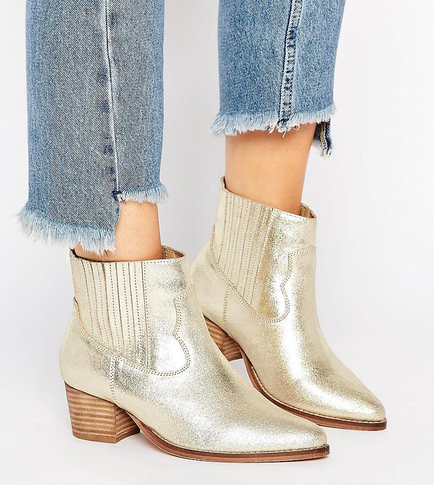 asos gold boots
