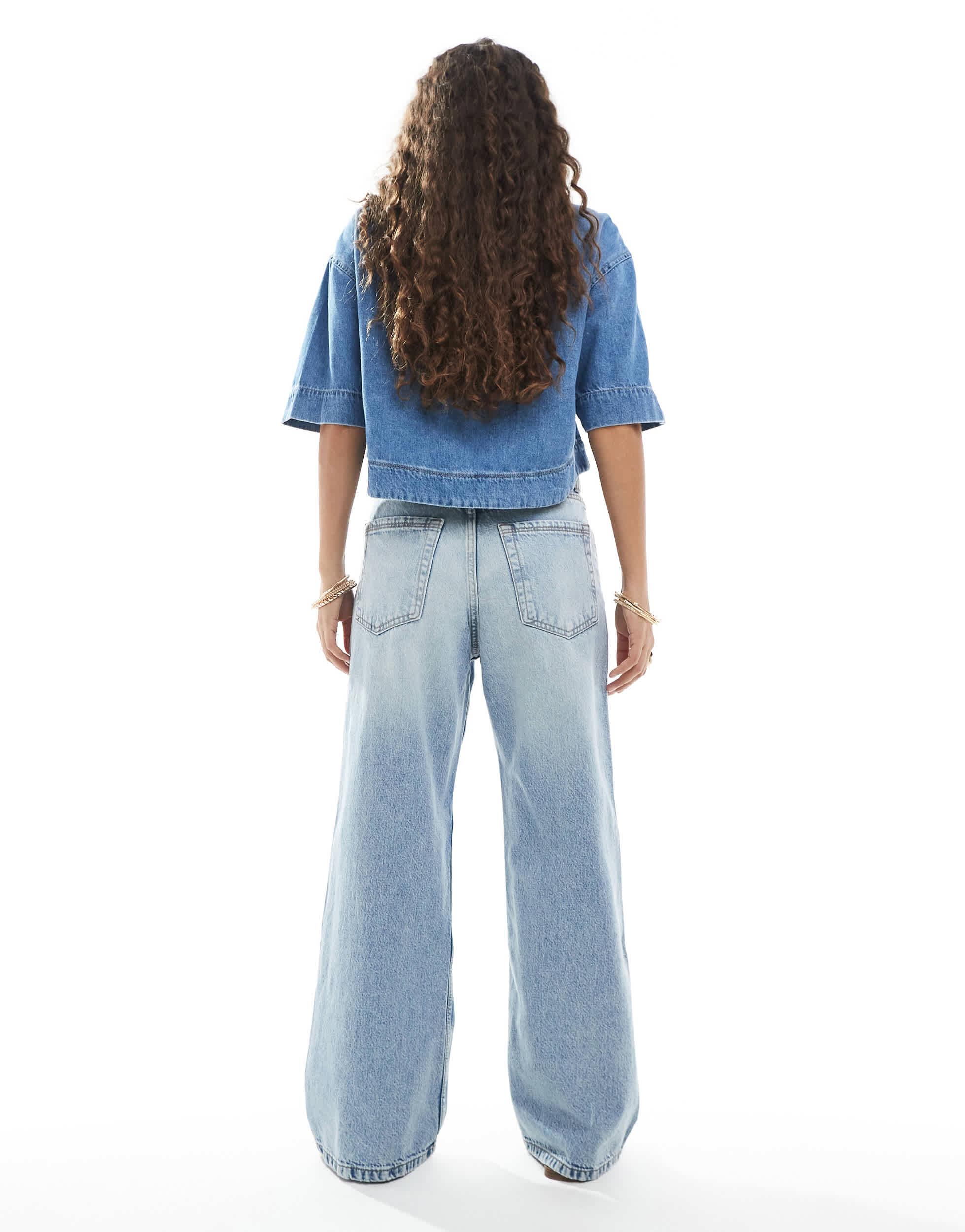 Women's Bershka Wide-leg jeans from $36 Lyst