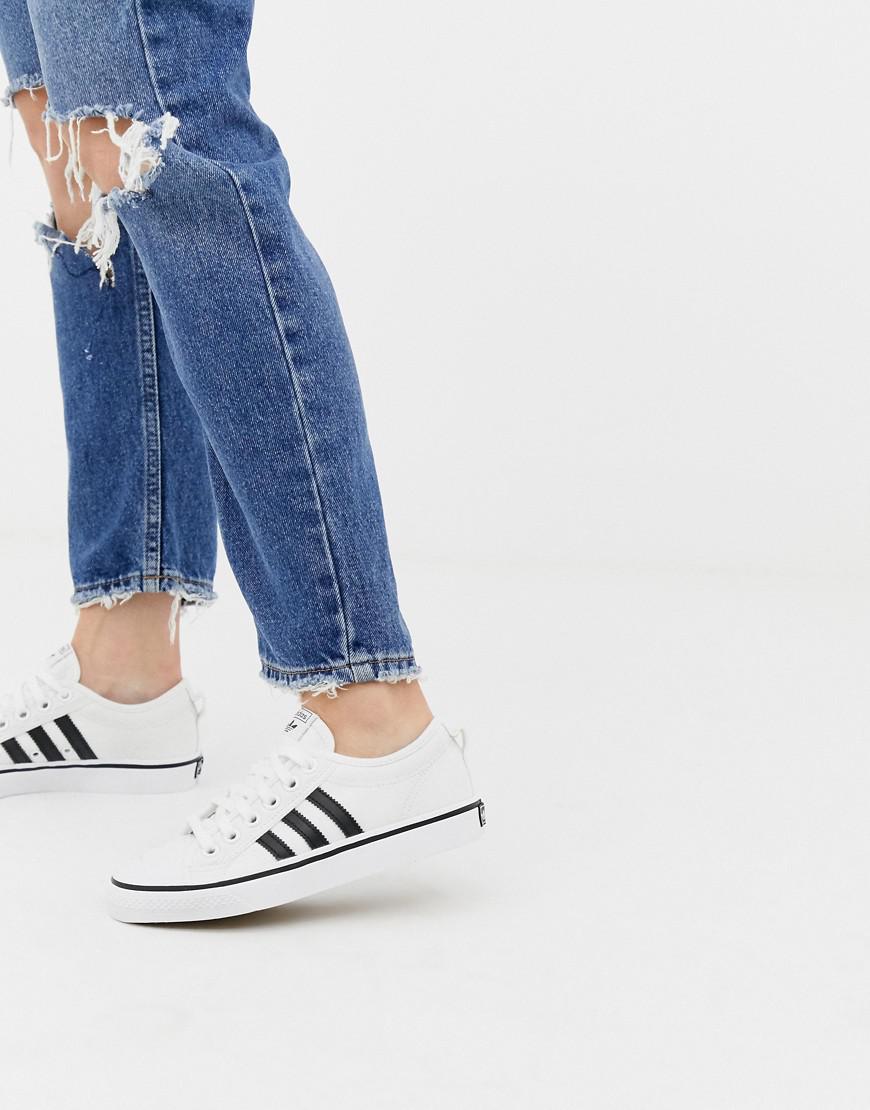 black adidas nizza trainers