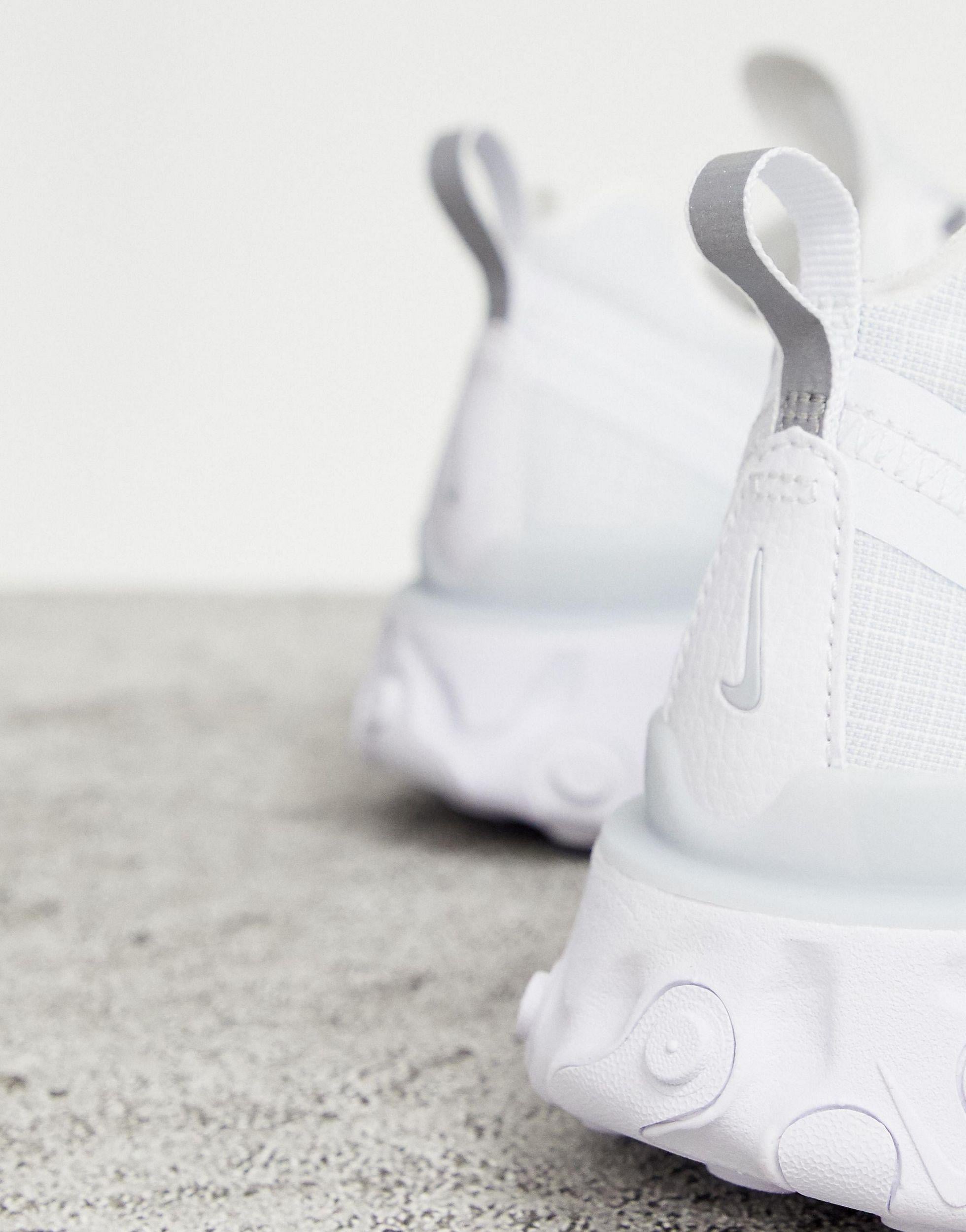 nike react element 55 premium trainers in white