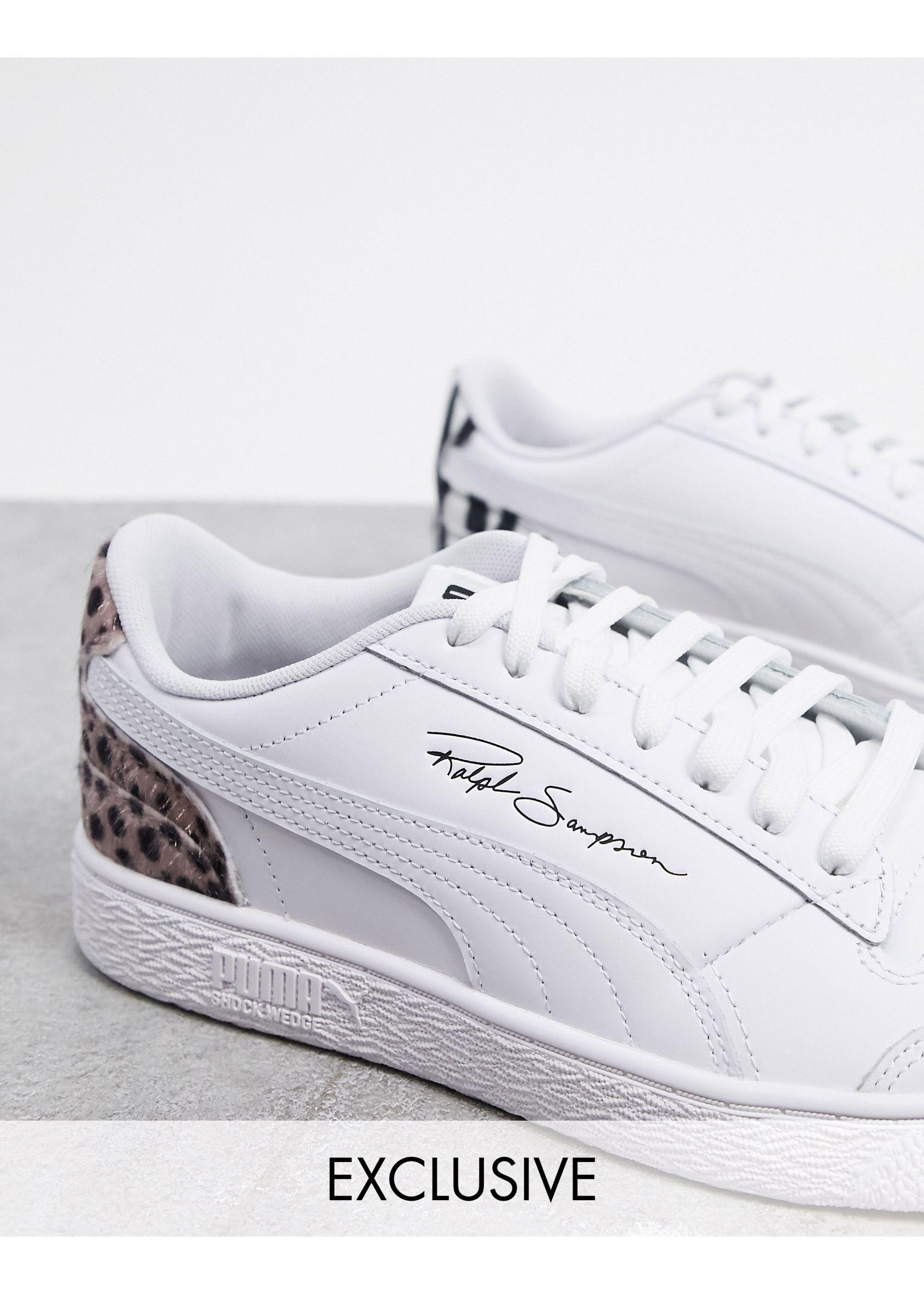 PUMA – Ralph Sampson – Sneaker mit Leoparden- und Zebramuster an der Ferse  – exklusiv in Weiß für Herren | Lyst DE