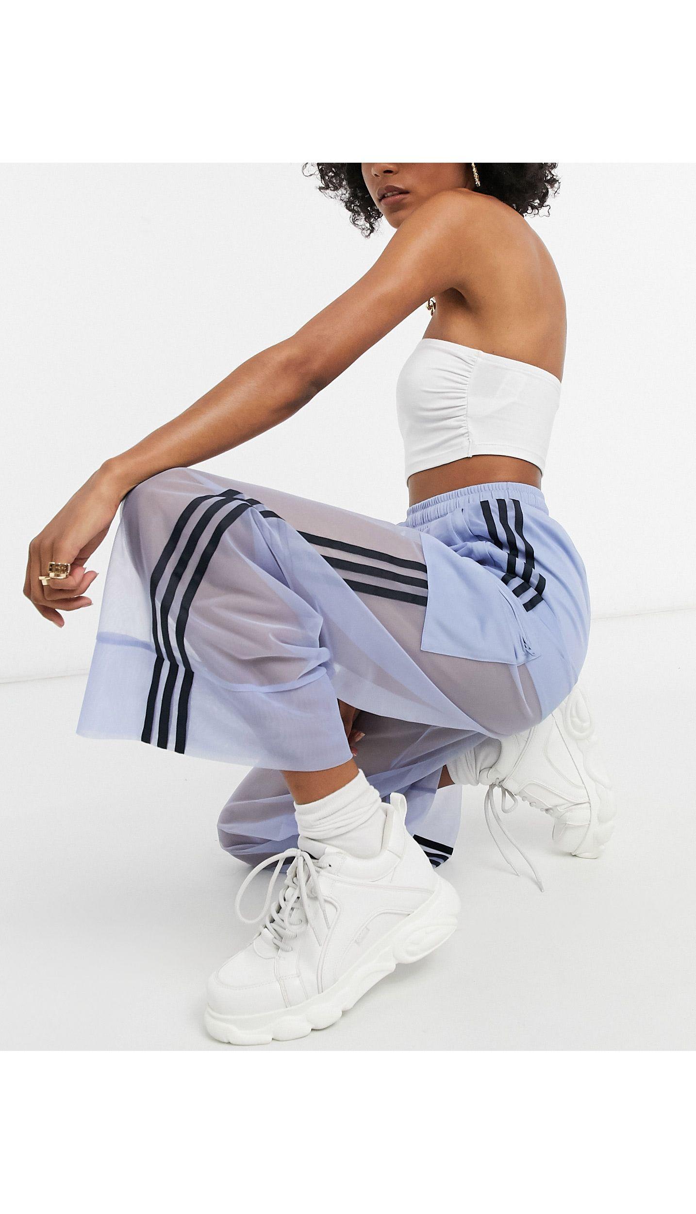 adidas Originals Mesh Logo Track Pants in Blue - Lyst
