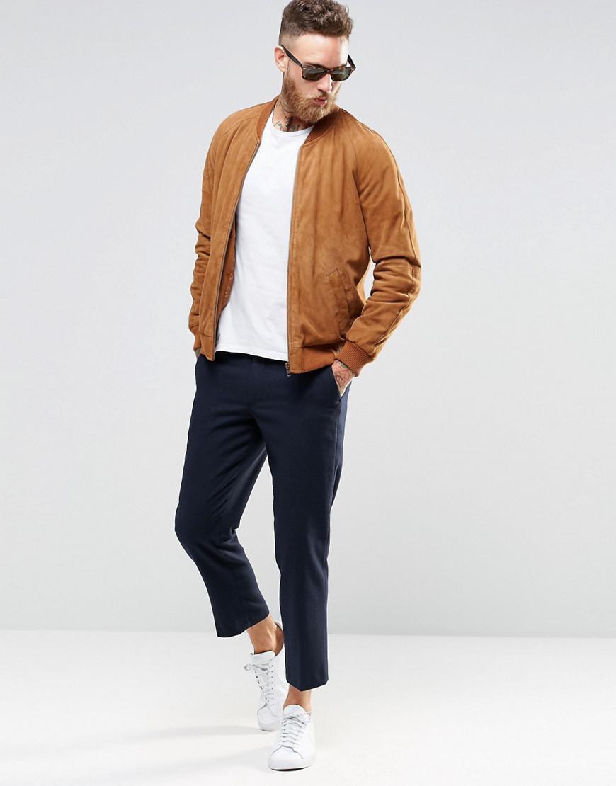 Mens tan hotsell bomber