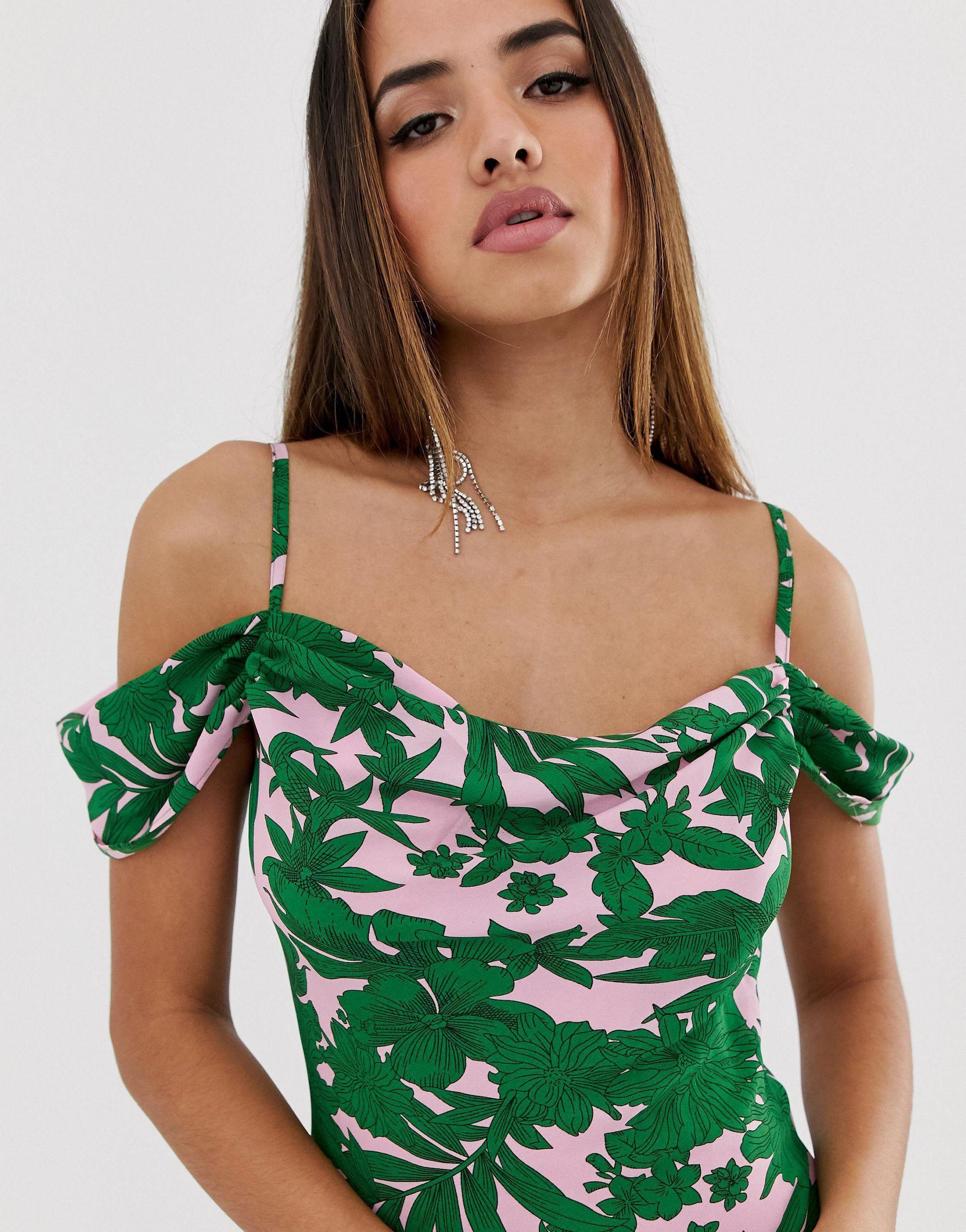 bardot cowl neck dress