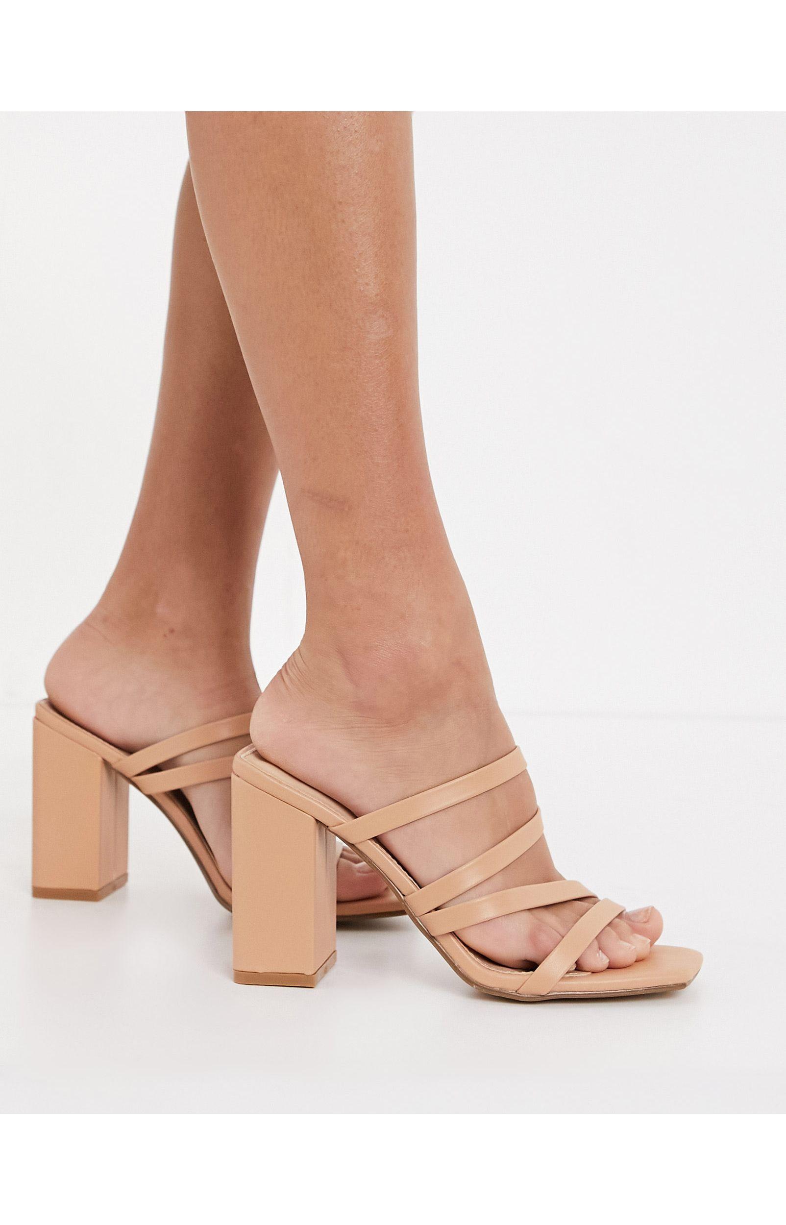 nude strappy mule
