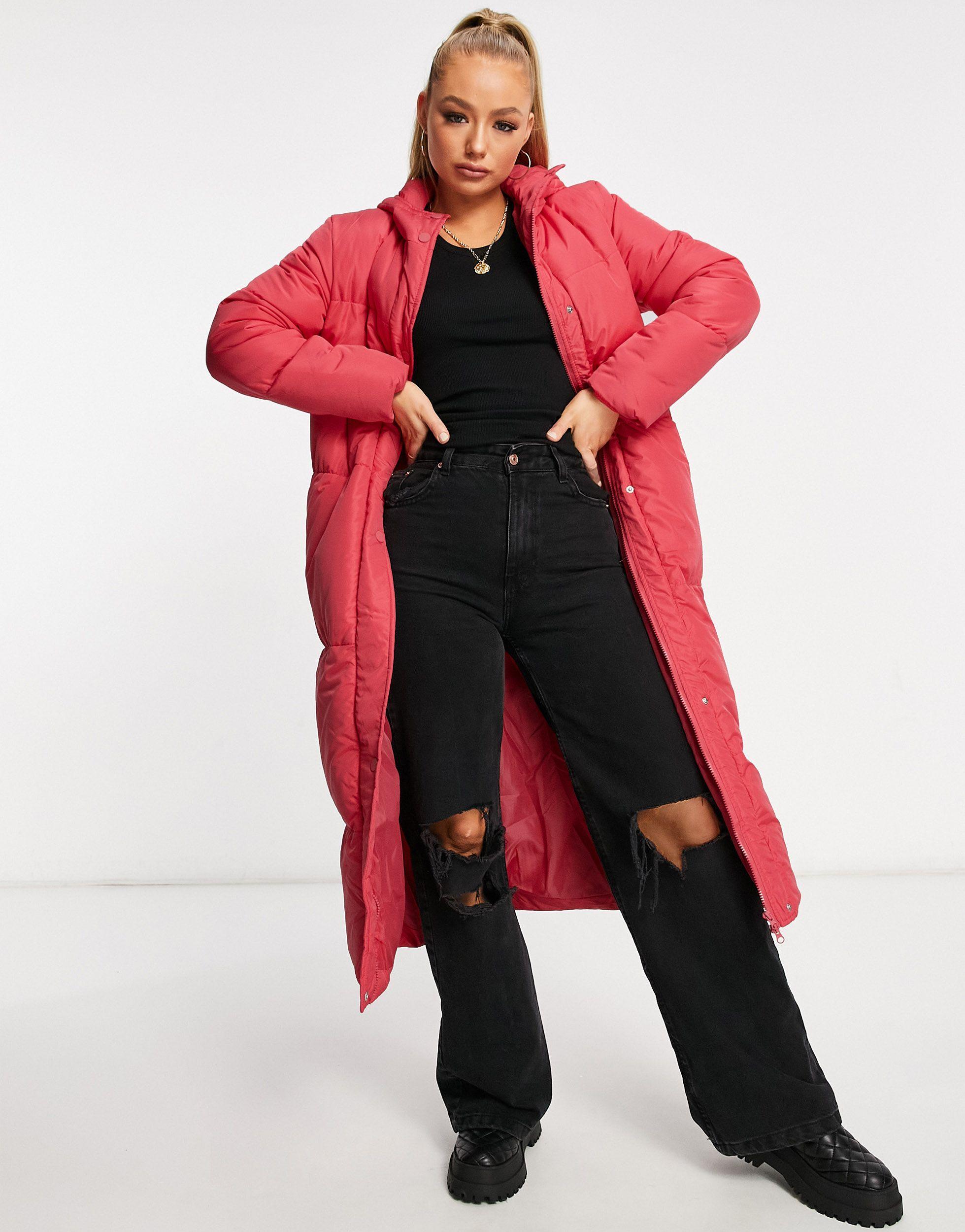 red longline jacket