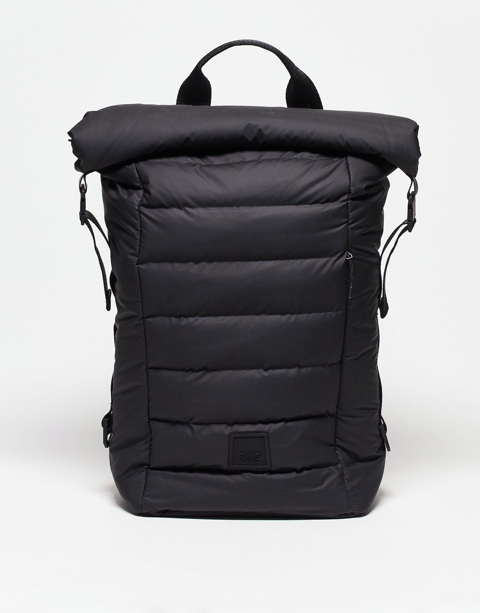 Rains Loop Puffer Backpack in Black for Men | Lyst