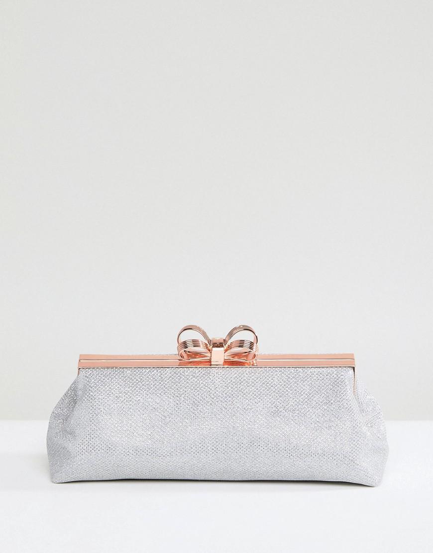 Ted Baker Womens Silver Pamelia Matinee Purse | Hurleys