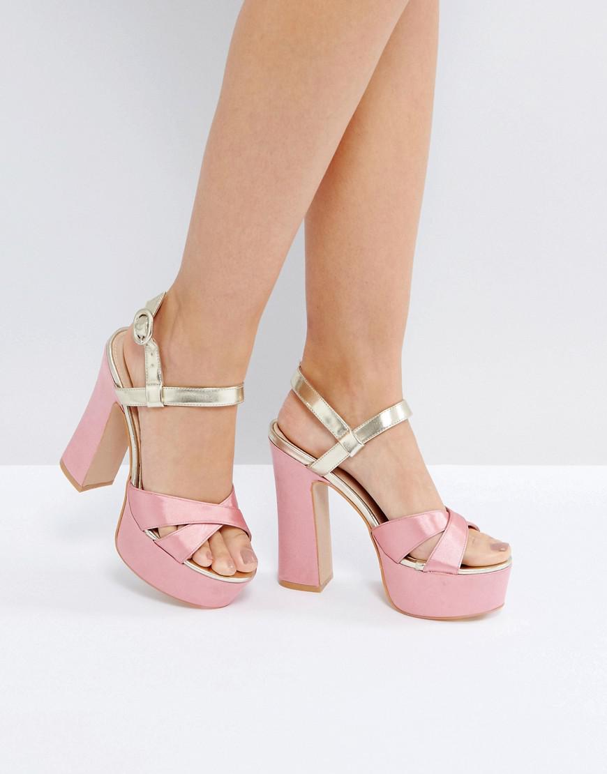 pink gold heels