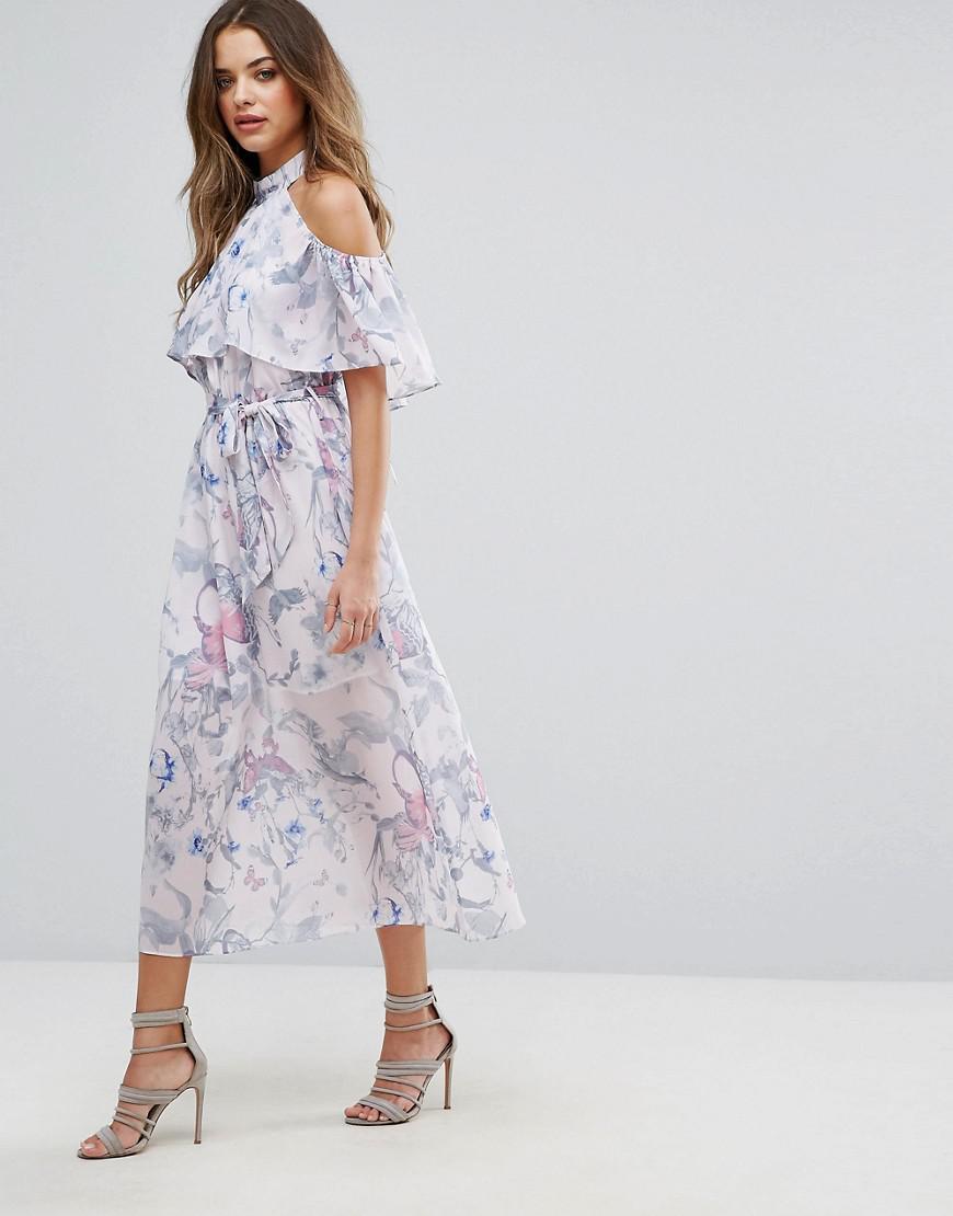 boohoo angel sleeve dress
