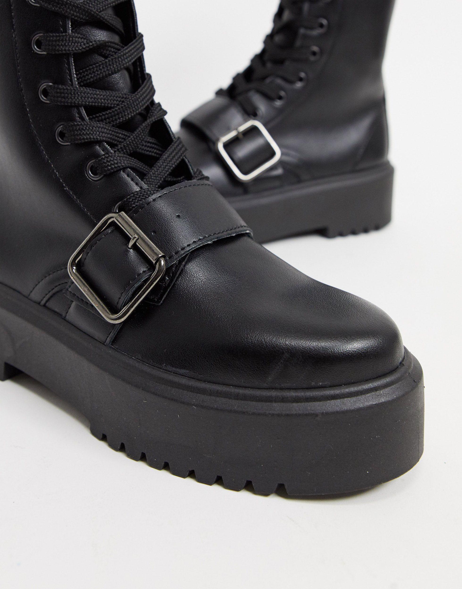 ASOS Ashford Chunky Buckle Boots in 
