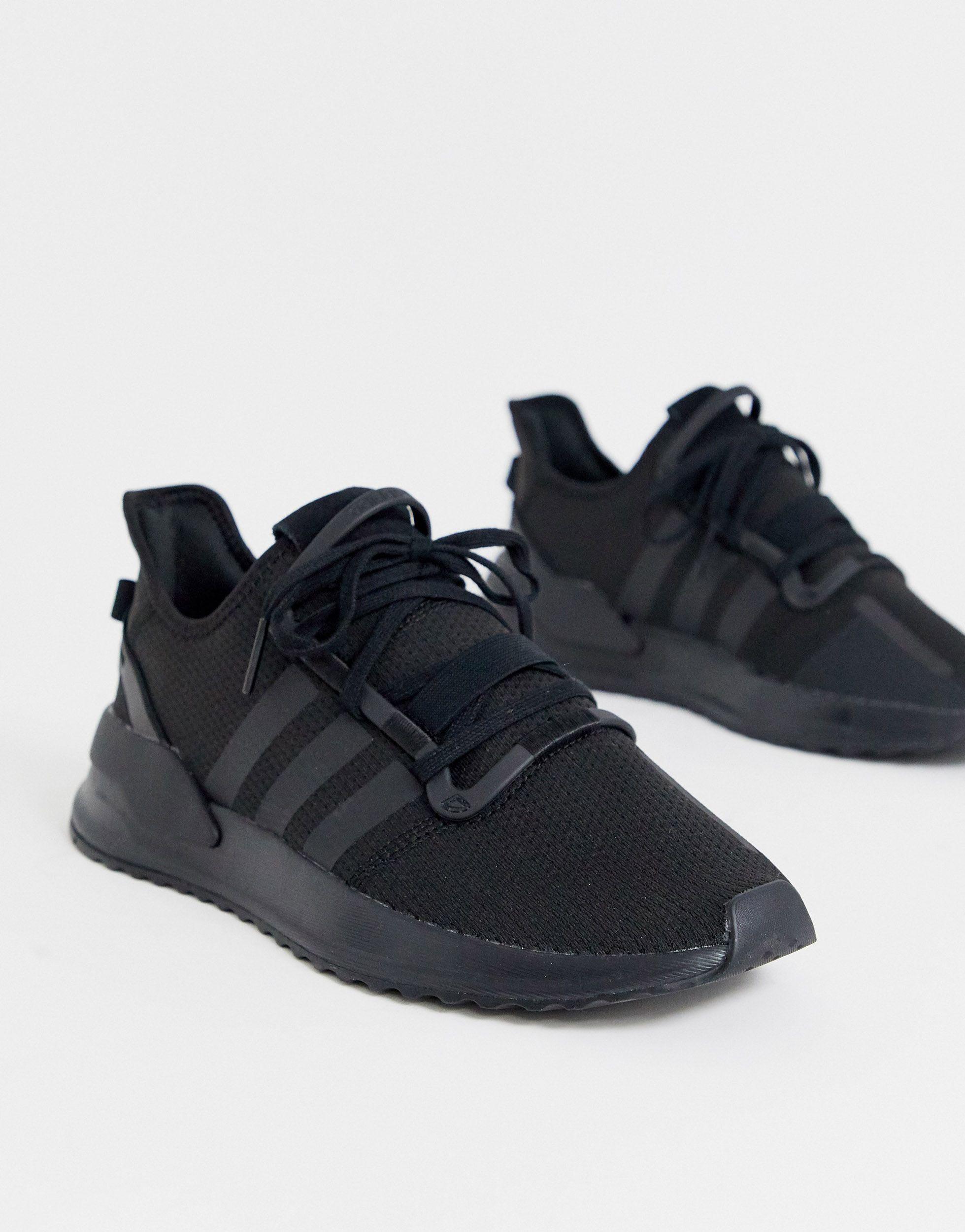 adidas Originals Suede U Path Run Running Shoes in Black/Black ... ثور هائج