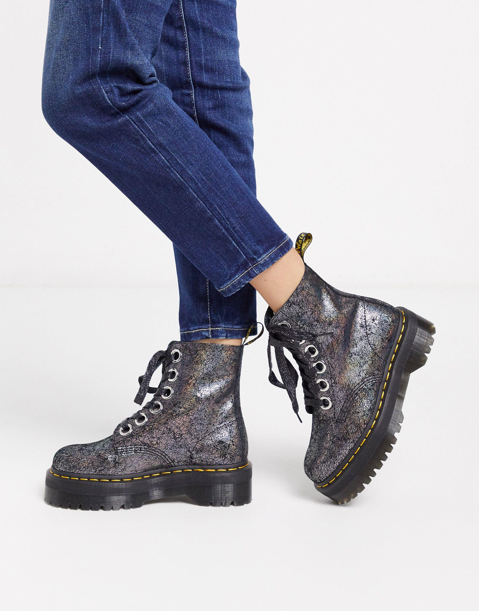 doc martens cuir craquelé