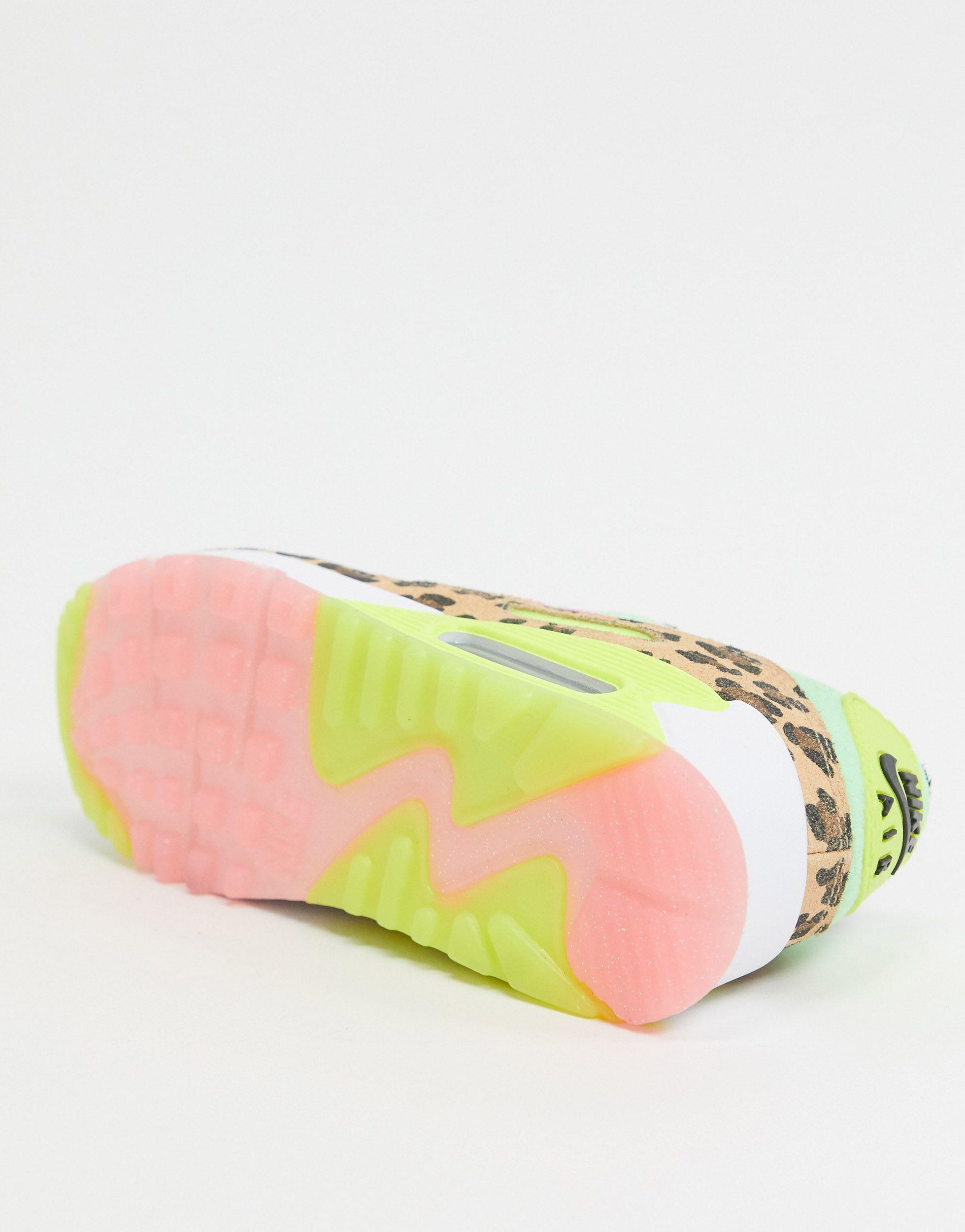 Air Max 90 Neon Trainers | Lyst