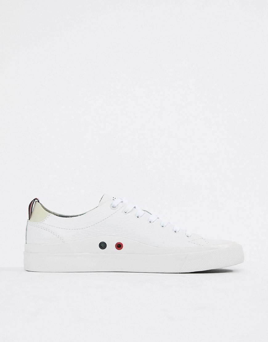 tommy hilfiger unlined low cut leather sneaker