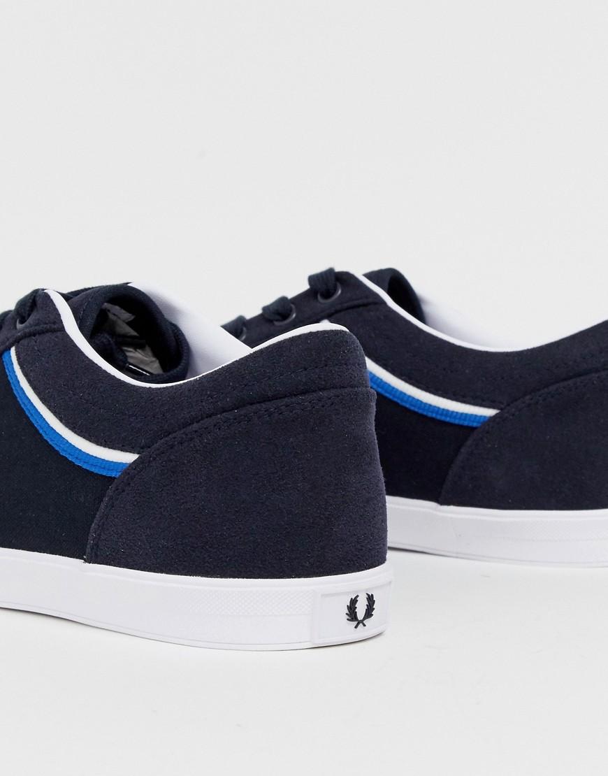 Fred Perry Baseline Canvas Trainers In Navy in Blue for Men - Lyst