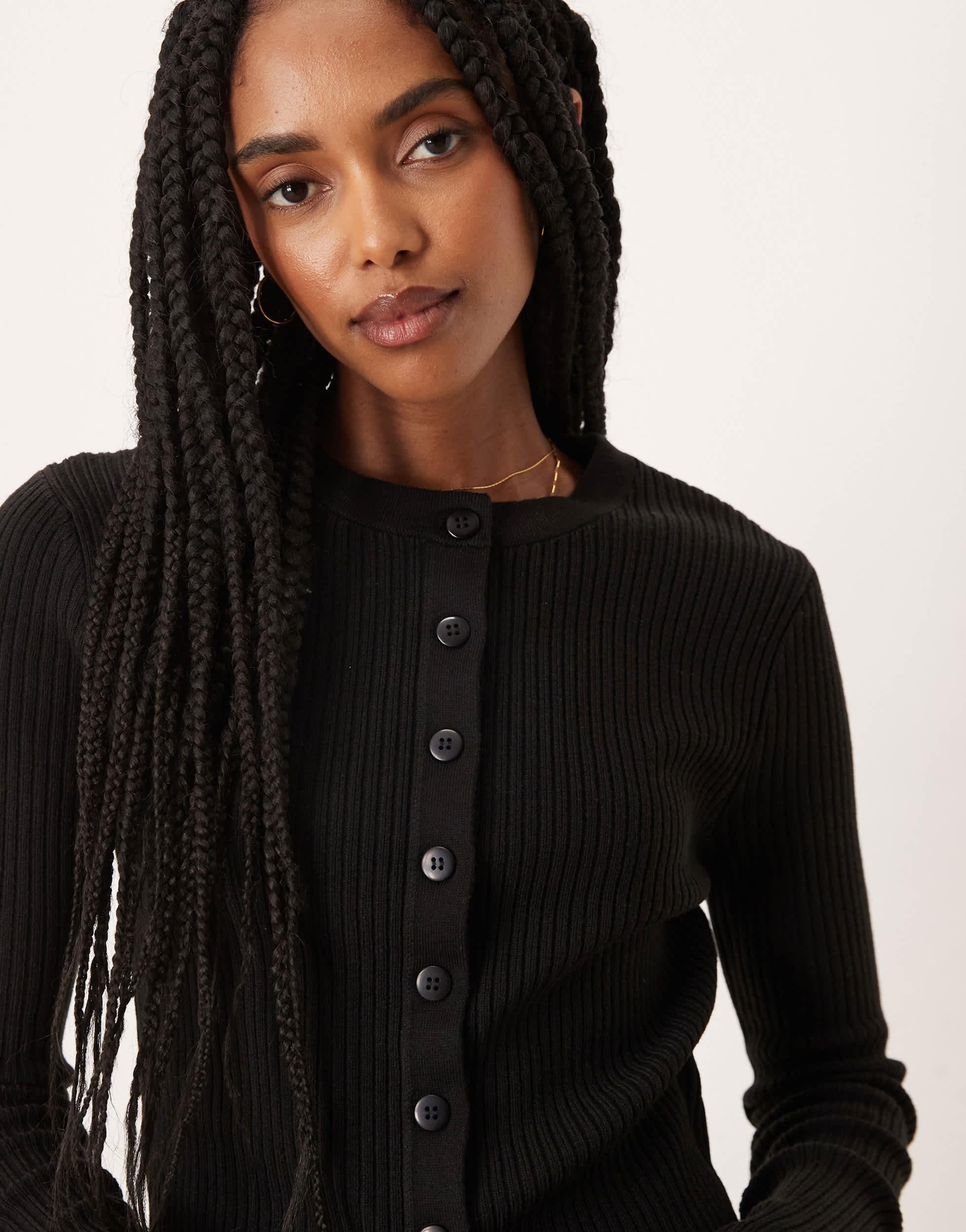 Knitted Cardigan Asos Cardigan Womens ASOS Co-ord Knitted Rib