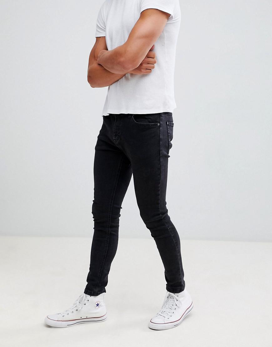 Bershka Denim Super Skinny Jeans in Black for Men - Lyst