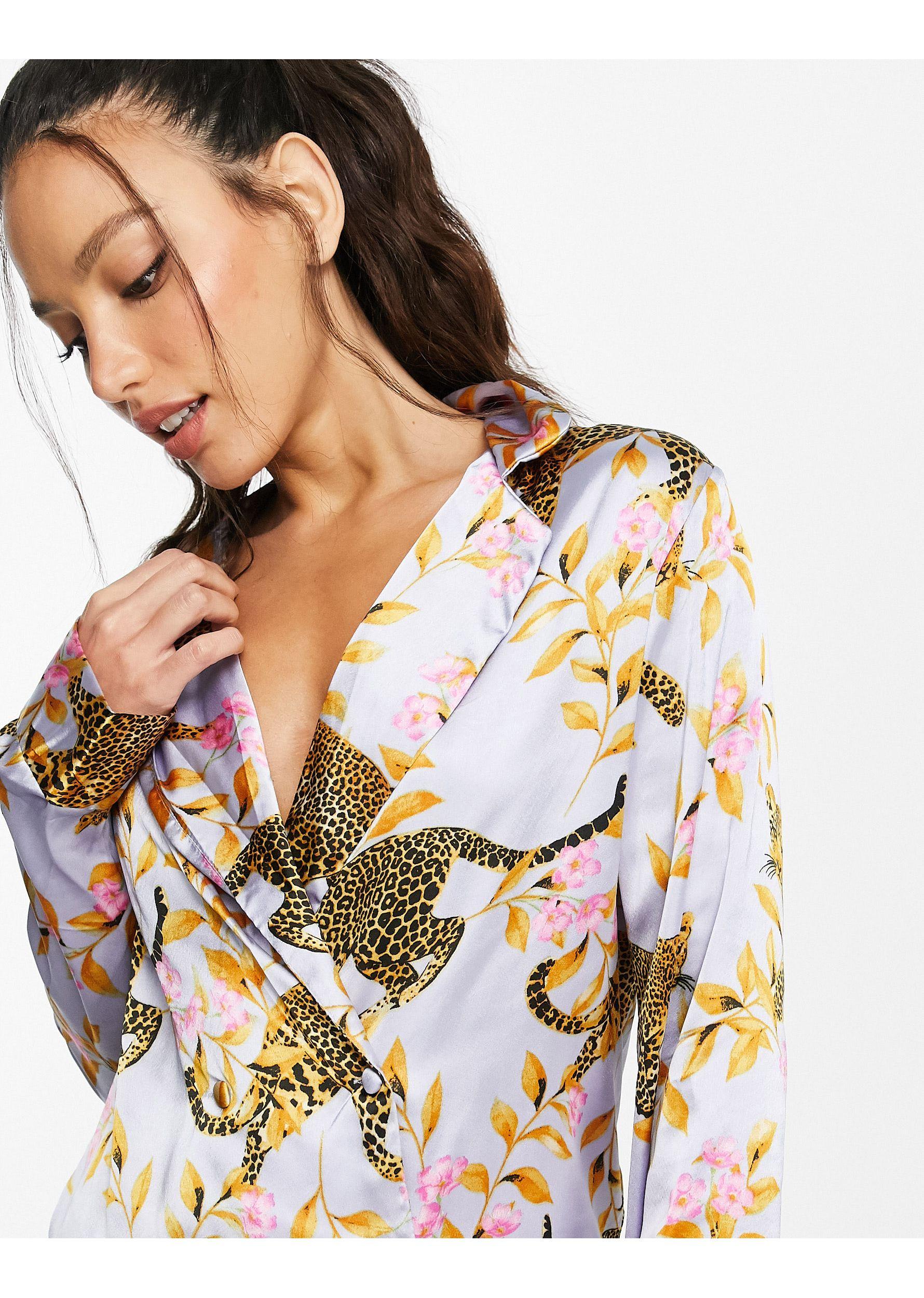 Asos Design Asos Robe Satin Lounge ASOS Asos Design Tall