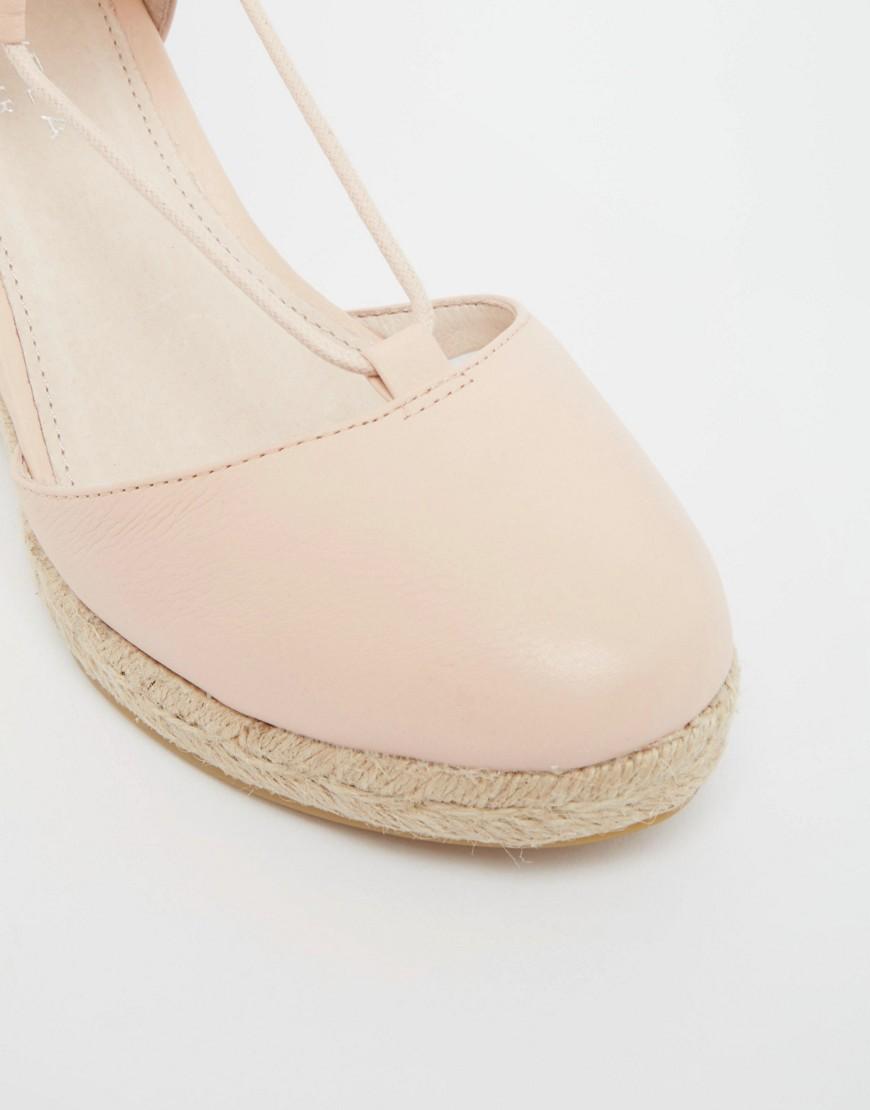 Lyst - Carvela kurt geiger Kute Pale Pink Leather Wedge Shoes in Pink