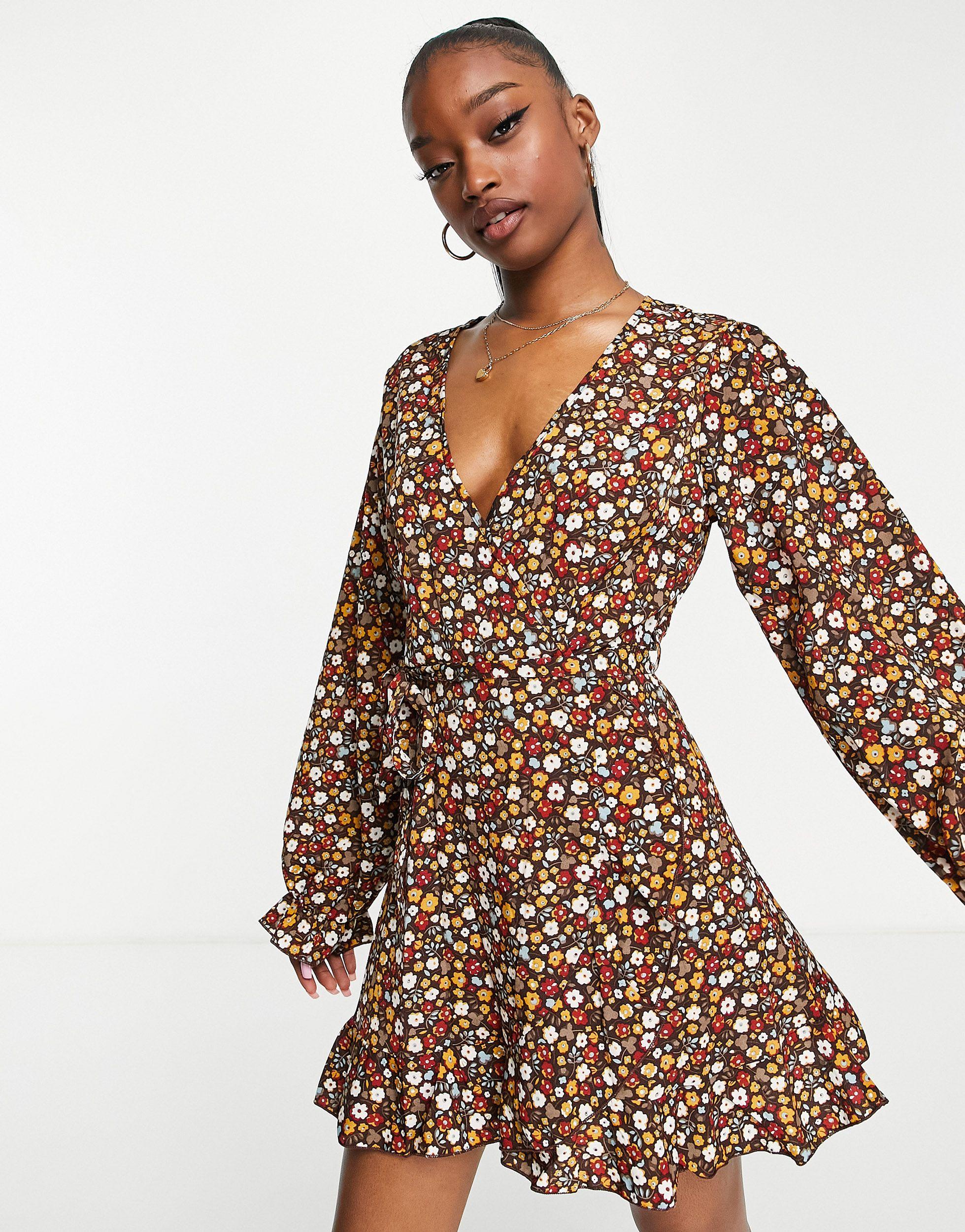 Missguided Synthetic Puff Sleeve Mini 