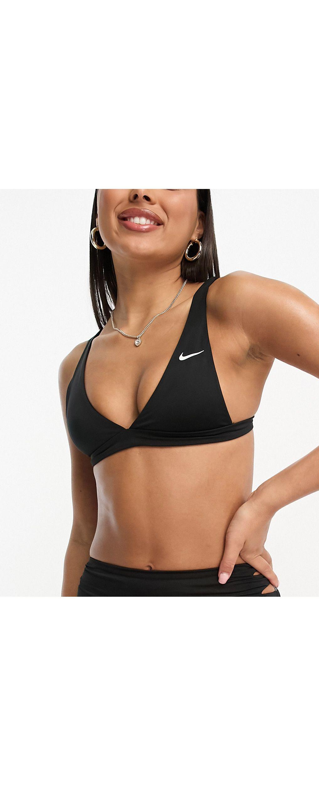 Nike Essentials Bralet Bikini Top in Black | Lyst