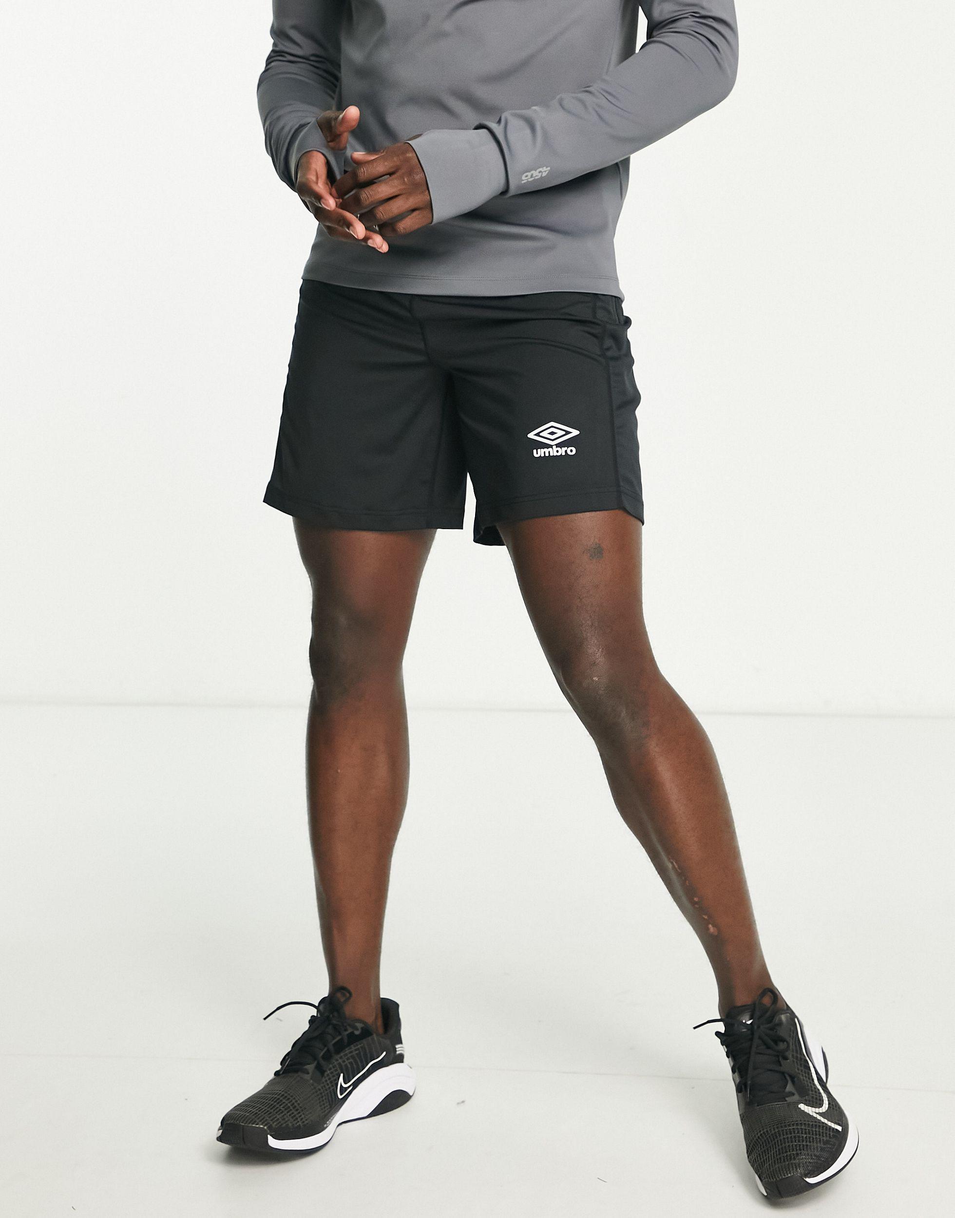 Umbro Fitness Mesh Panel Shorts in Black for Men Lyst Australia