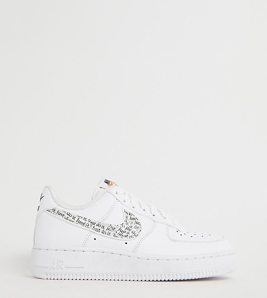 Nike Rubber Triple With Printed Swoosh Air Force 1'07 Lv8 Jdi Trainers in White - Lyst