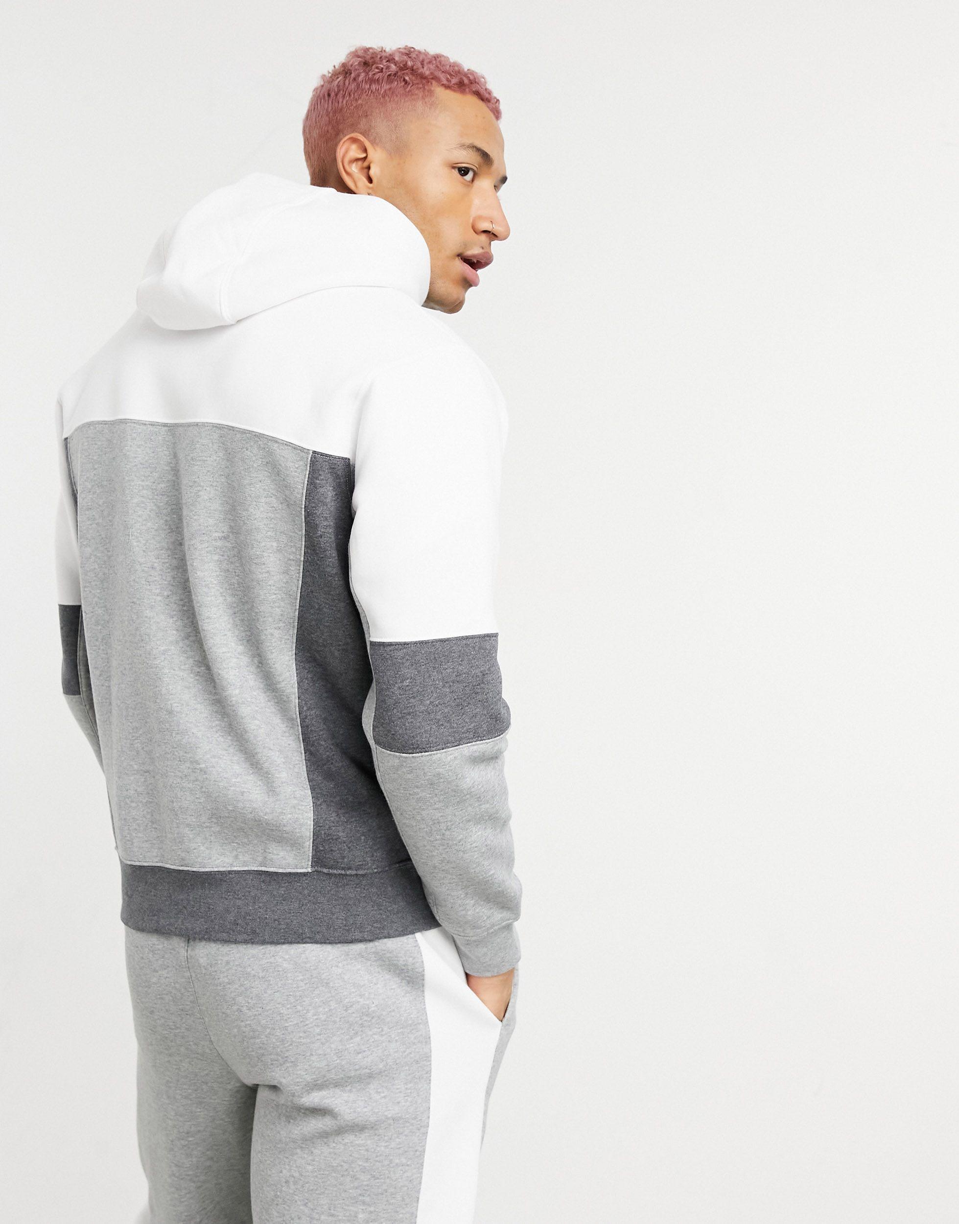 Nike Colourblock Hoodie in White for Men | Lyst
