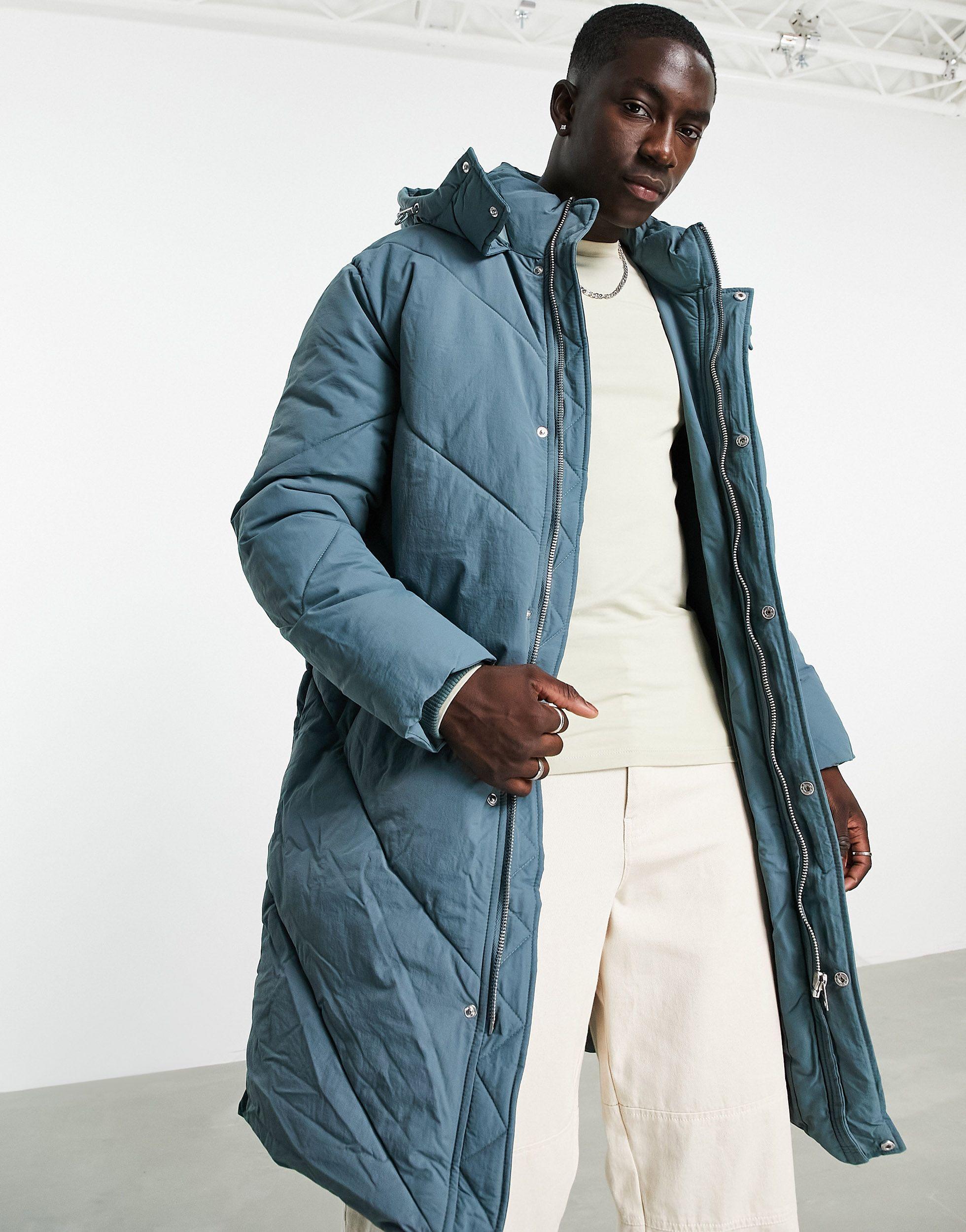 blue longline jacket