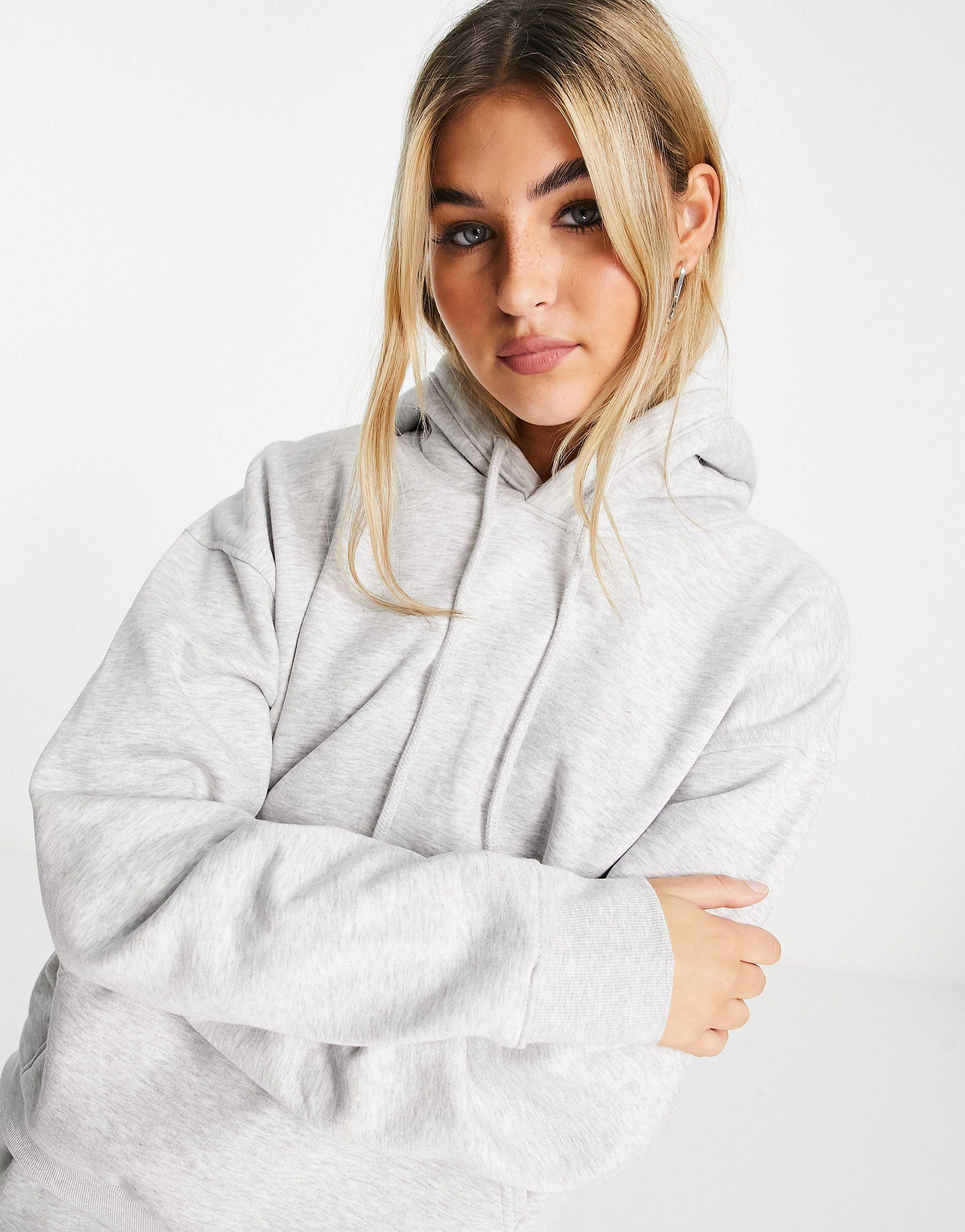 Weekday Denim Alisa Cotton Blend Oversized Hoodie in Grey (Gray) | Lyst