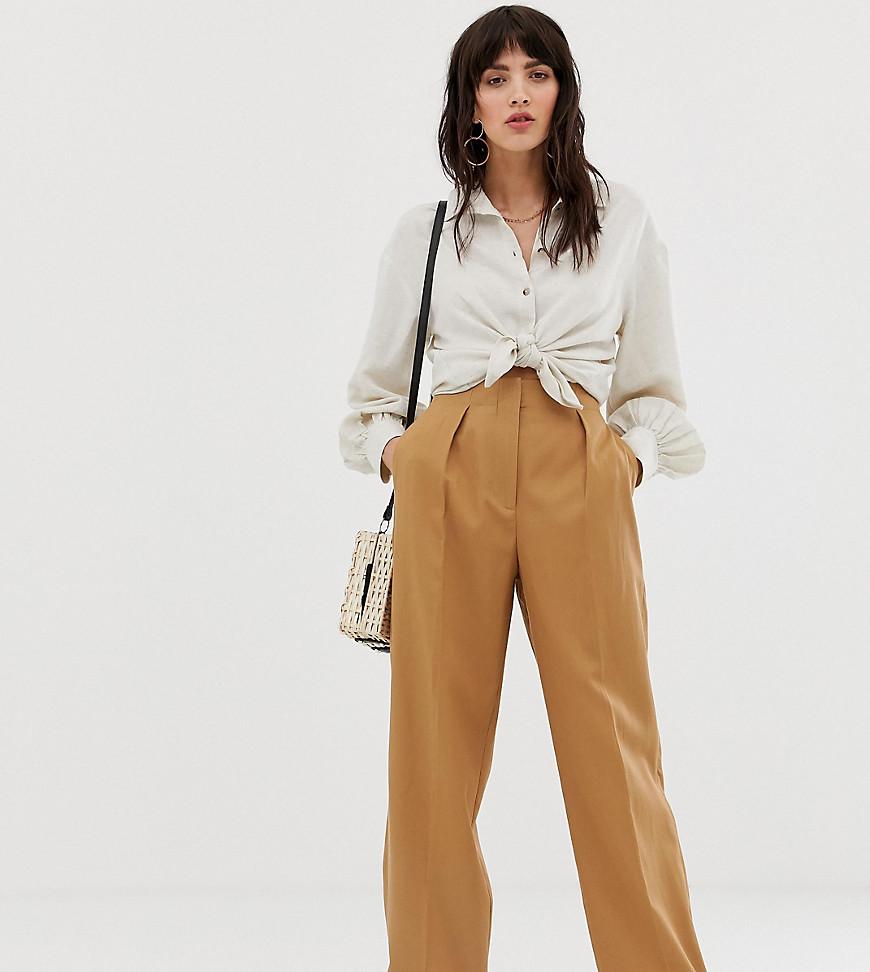 Pantalon large Camel Mango en coloris Marron Lyst