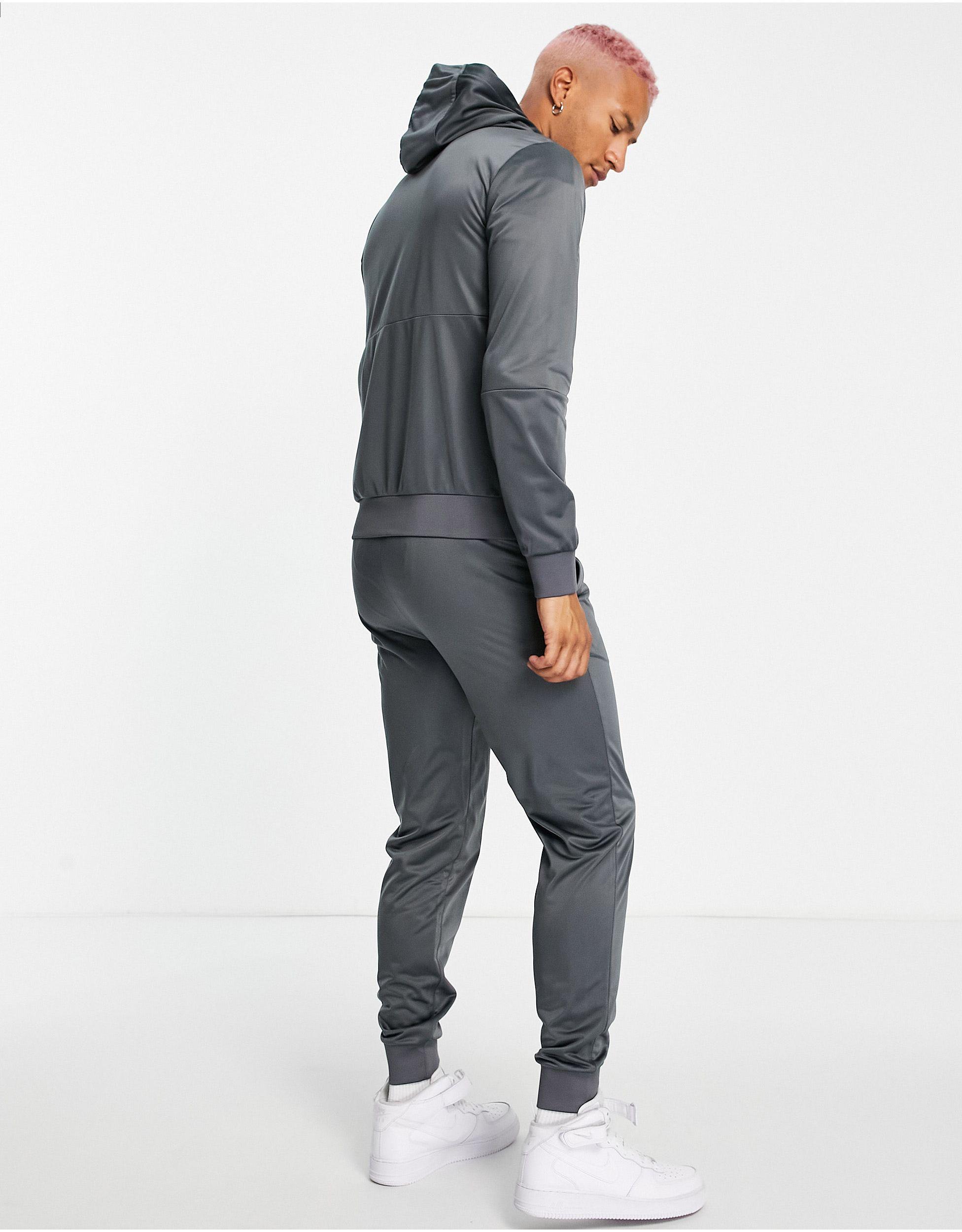 EA7 Armani Train Visibility Large Logo Zip Through Hooded Tricot Tracksuit  in Grey (Grey) for Men | Lyst UK