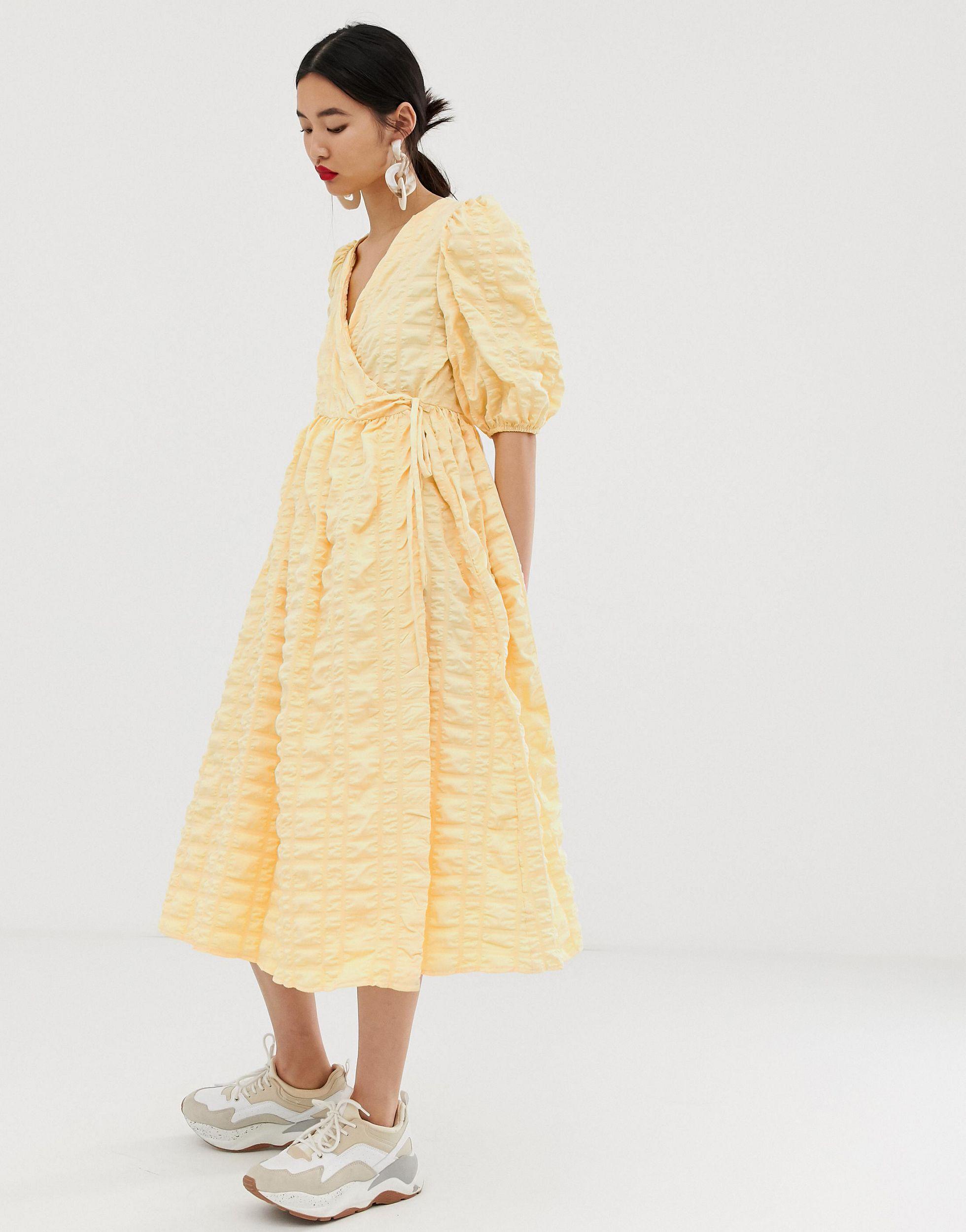 smock wrap dress