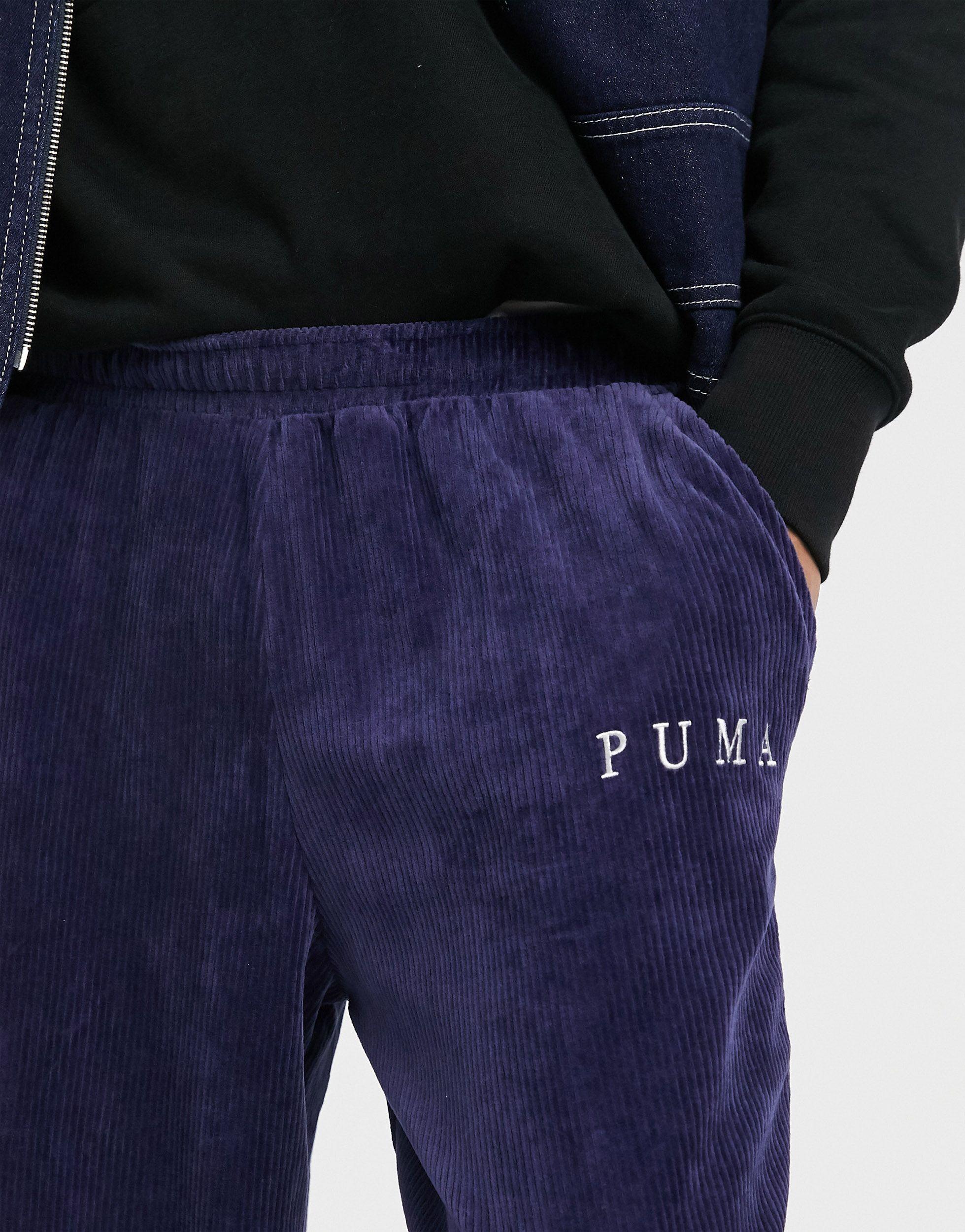 PUMA Cotton Cord joggers in Navy (Blue) for Men - Lyst