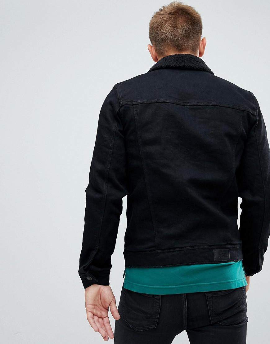 Hollister Fleece Lined Denim Trucker 