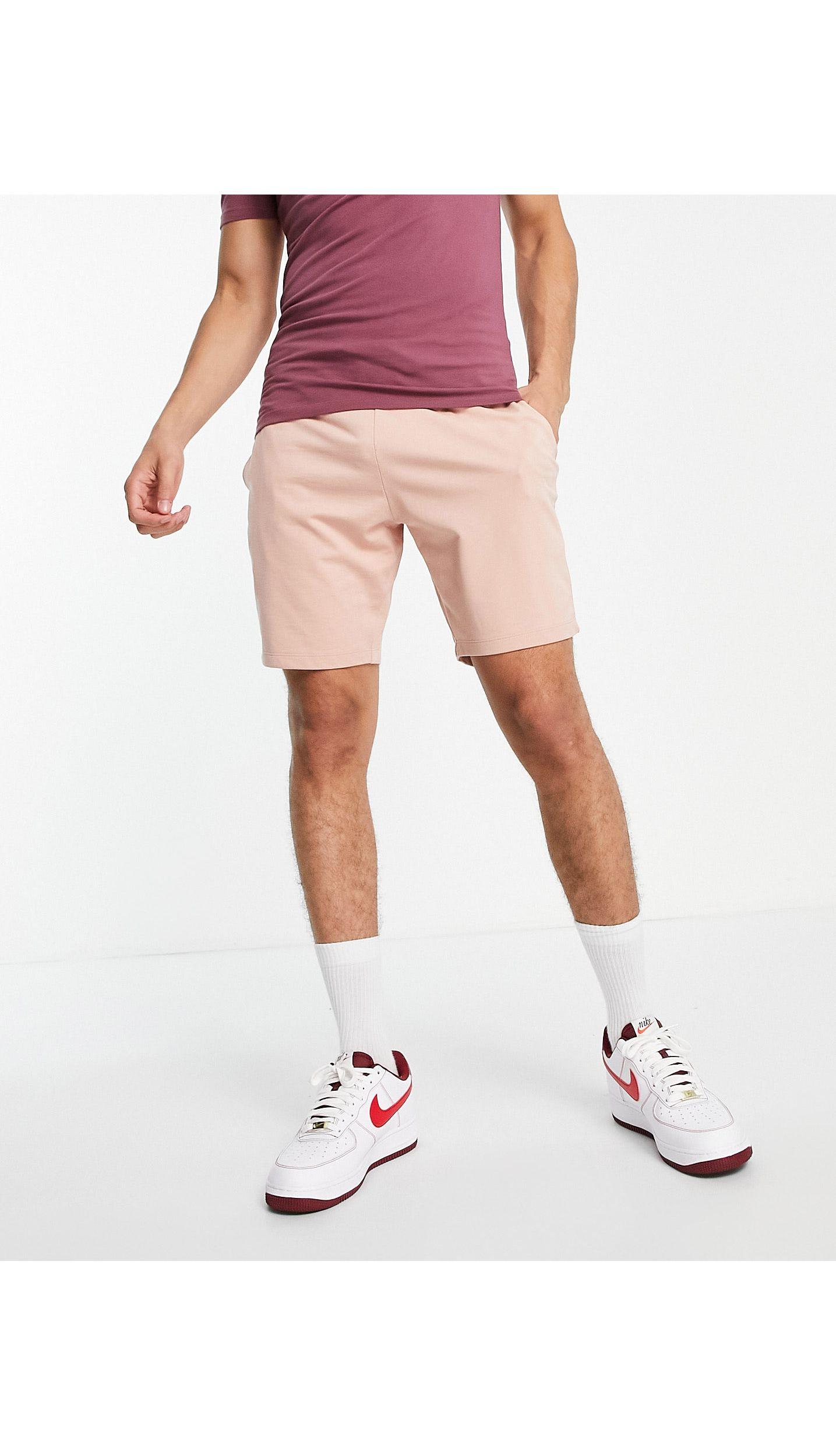 pink jersey shorts