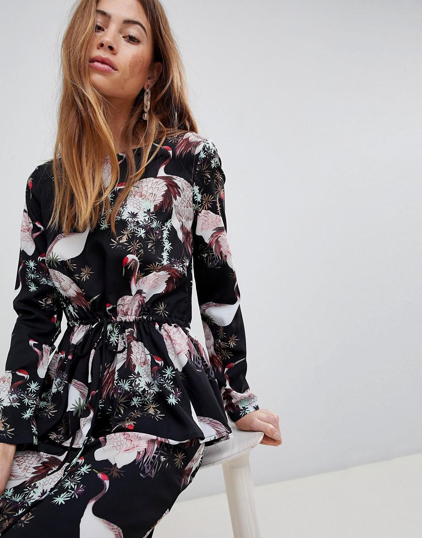 robe imprimée oiseaux