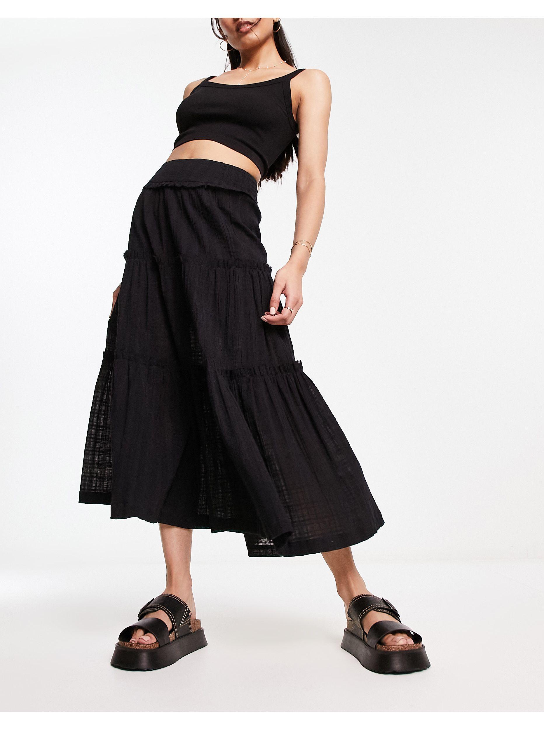 Tiered midi 2025 skirt uk