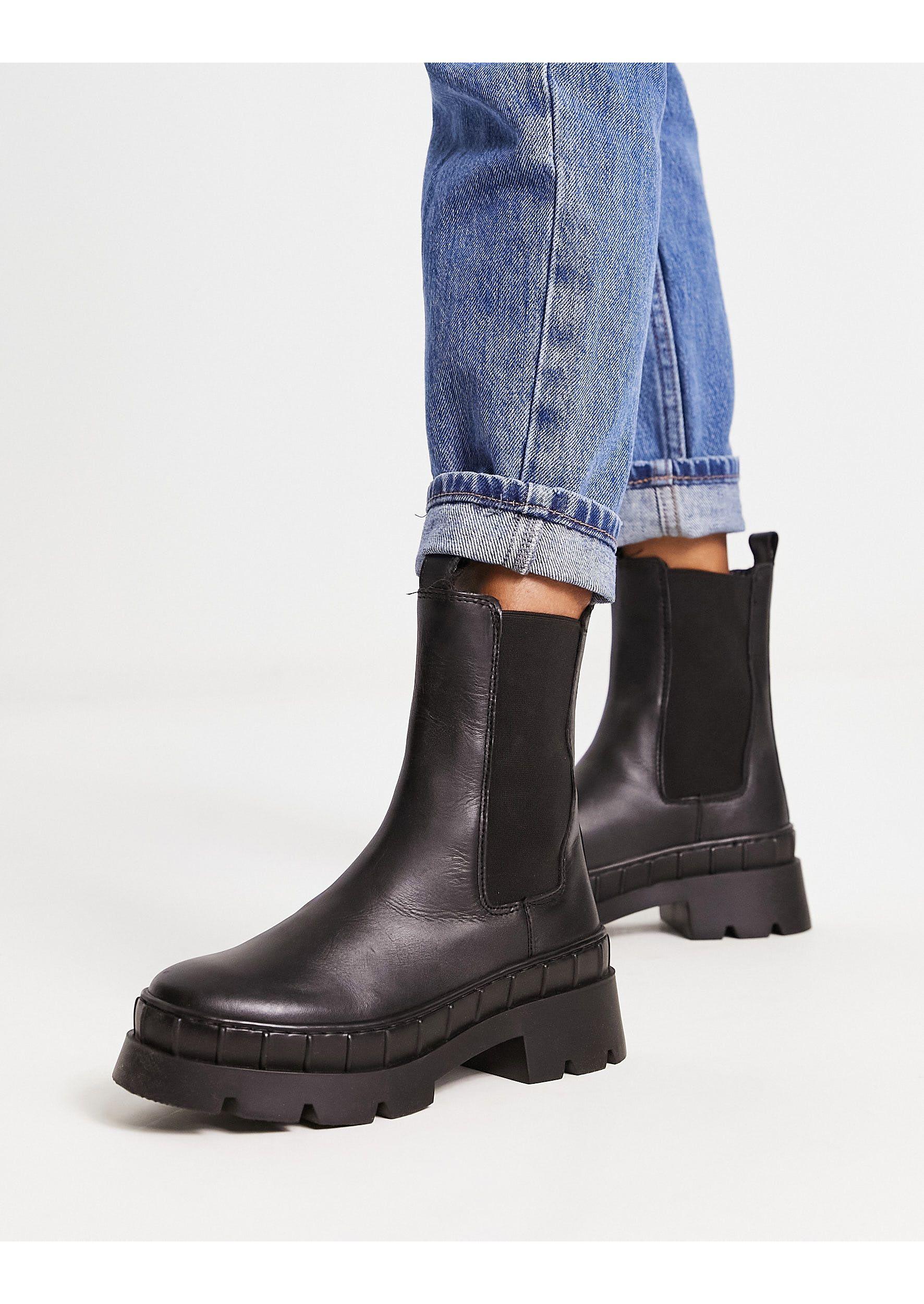 Steve Madden Barclay Chunky Ankle Boots in Blue | Lyst