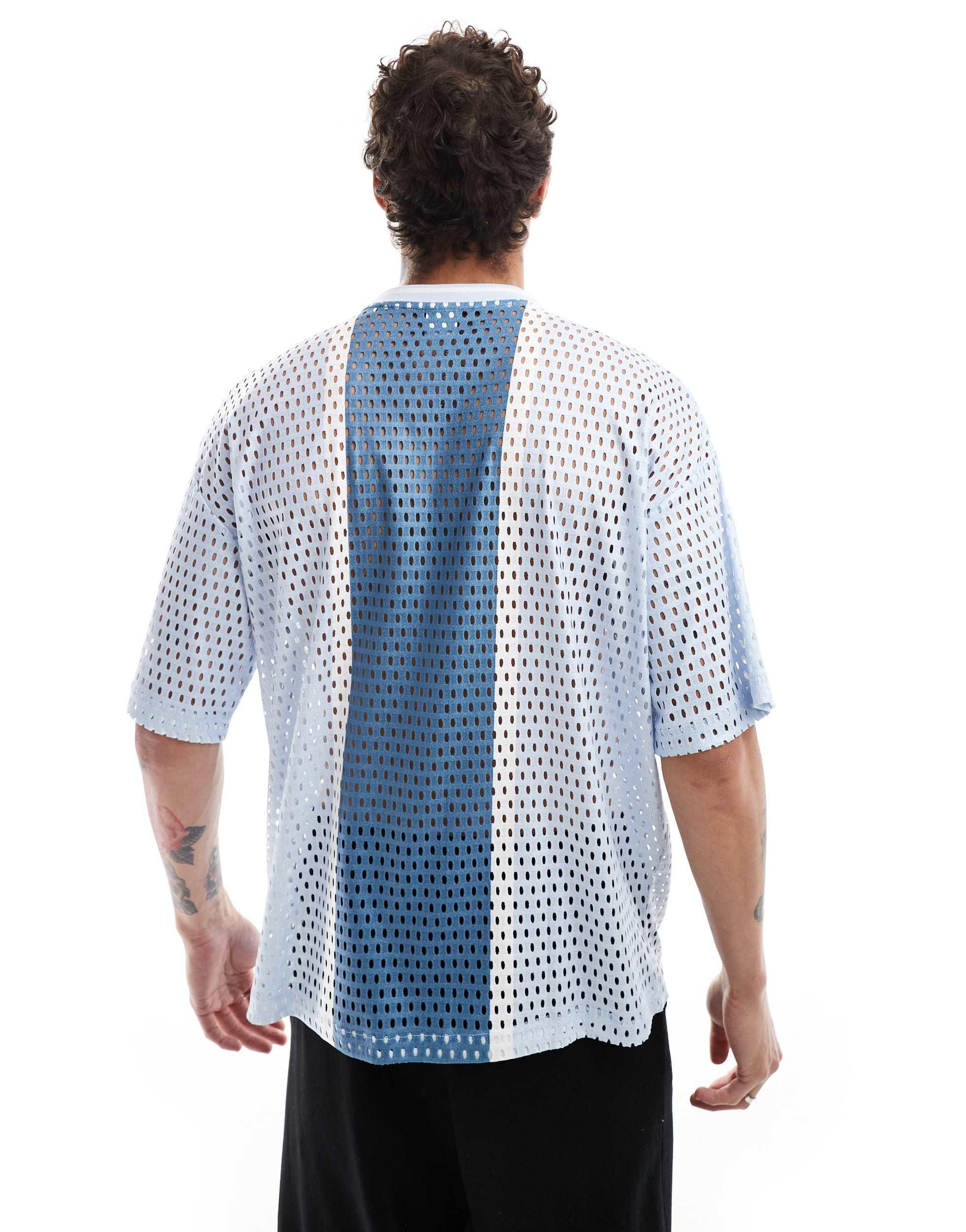 【BERSHKA】S/S Mesh Sports T-Shirts ベルシュカ Short sleeve mesh sporty print T-shirt - Men | Bershka