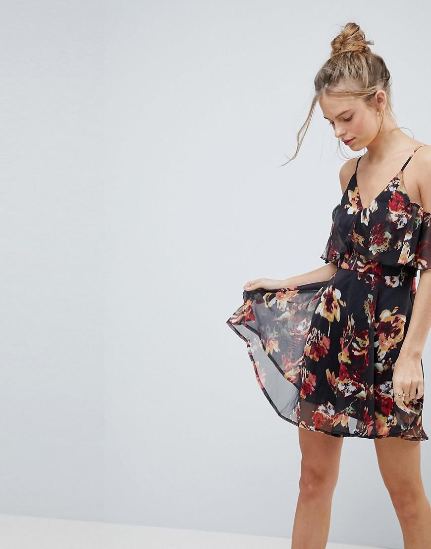 ax paris chiffon printed dress
