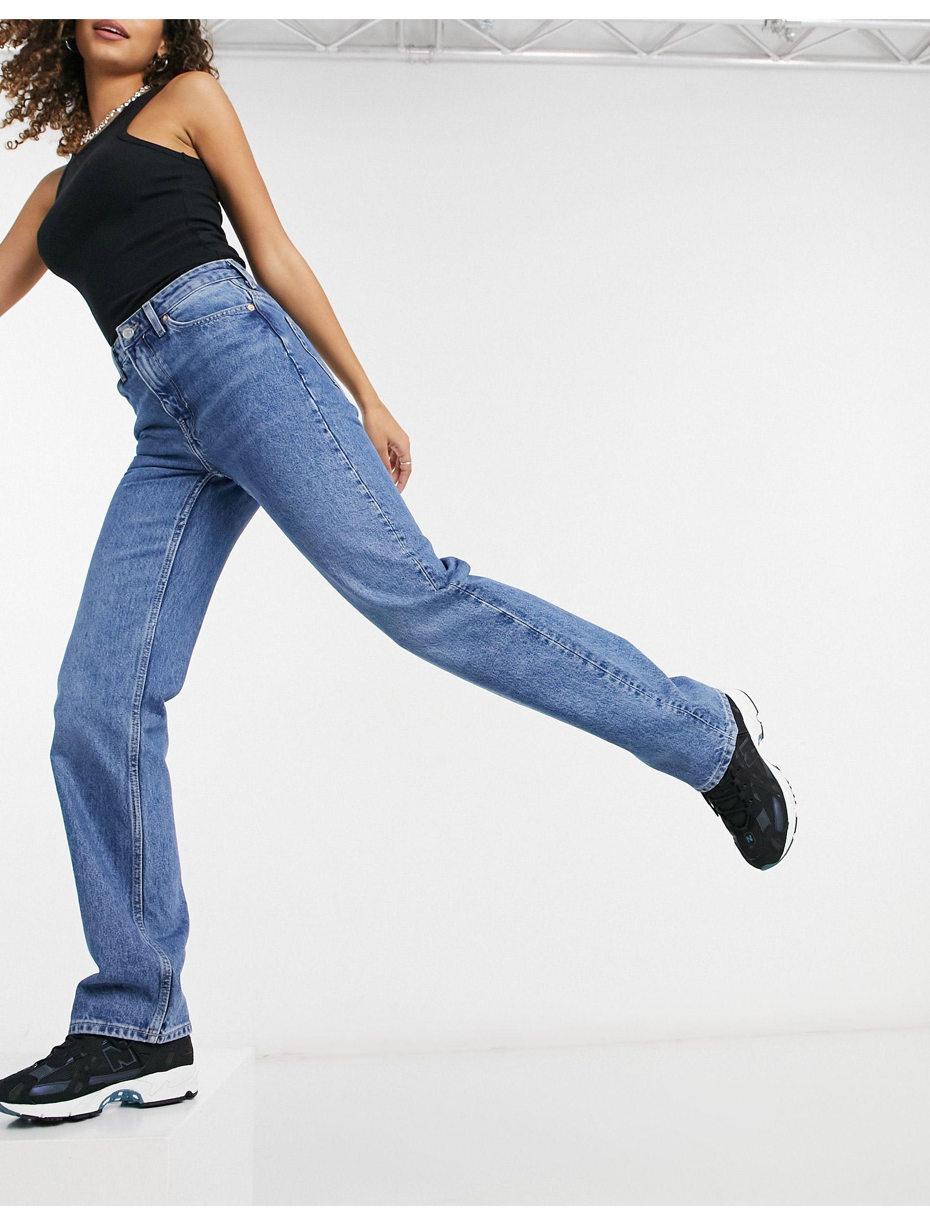 Weekday Denim Voyage High Waist Straight Leg Jeans in Blue | Lyst