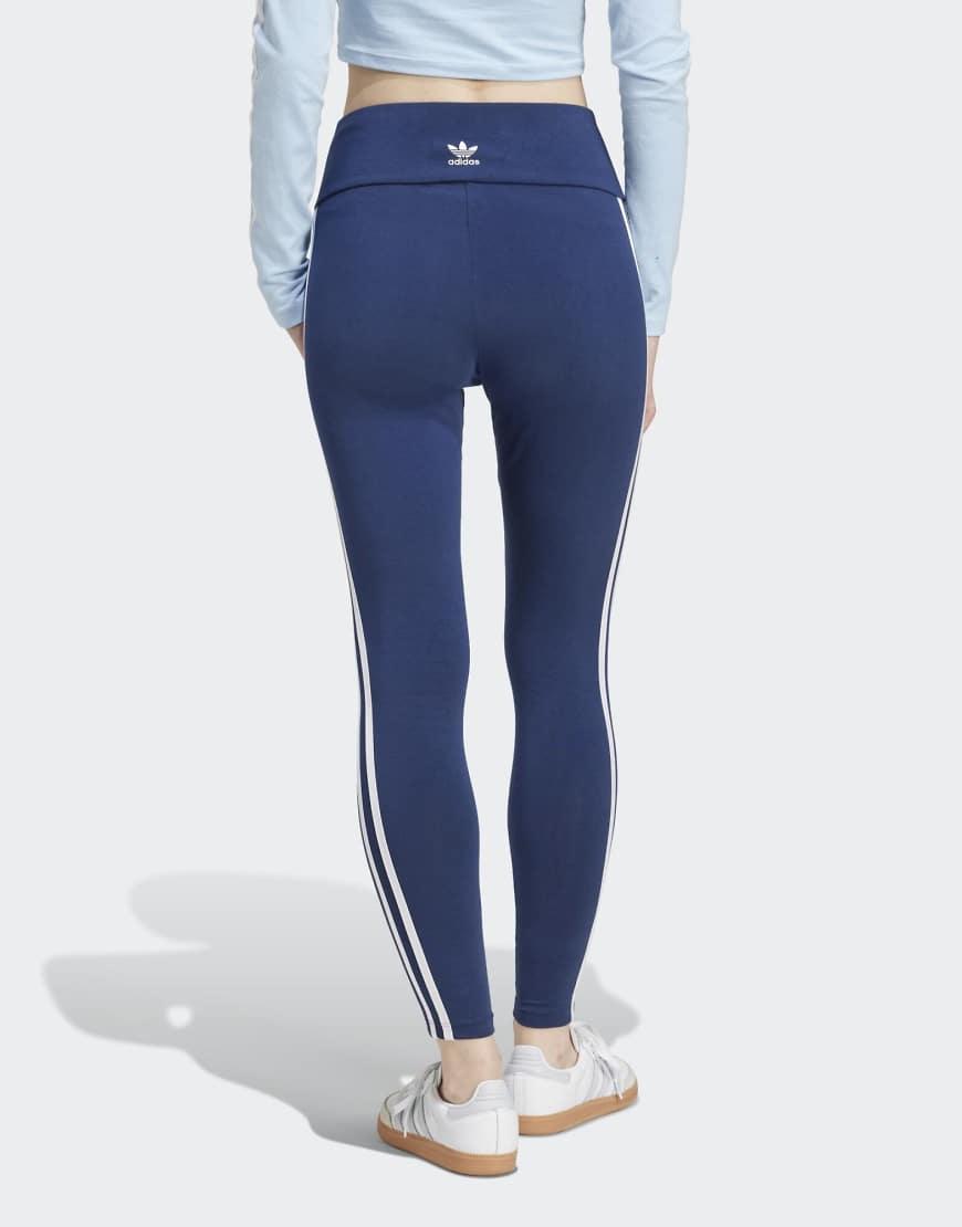 Asos Adidas Stripe Leggings Blue Adidas Originals Adicolor